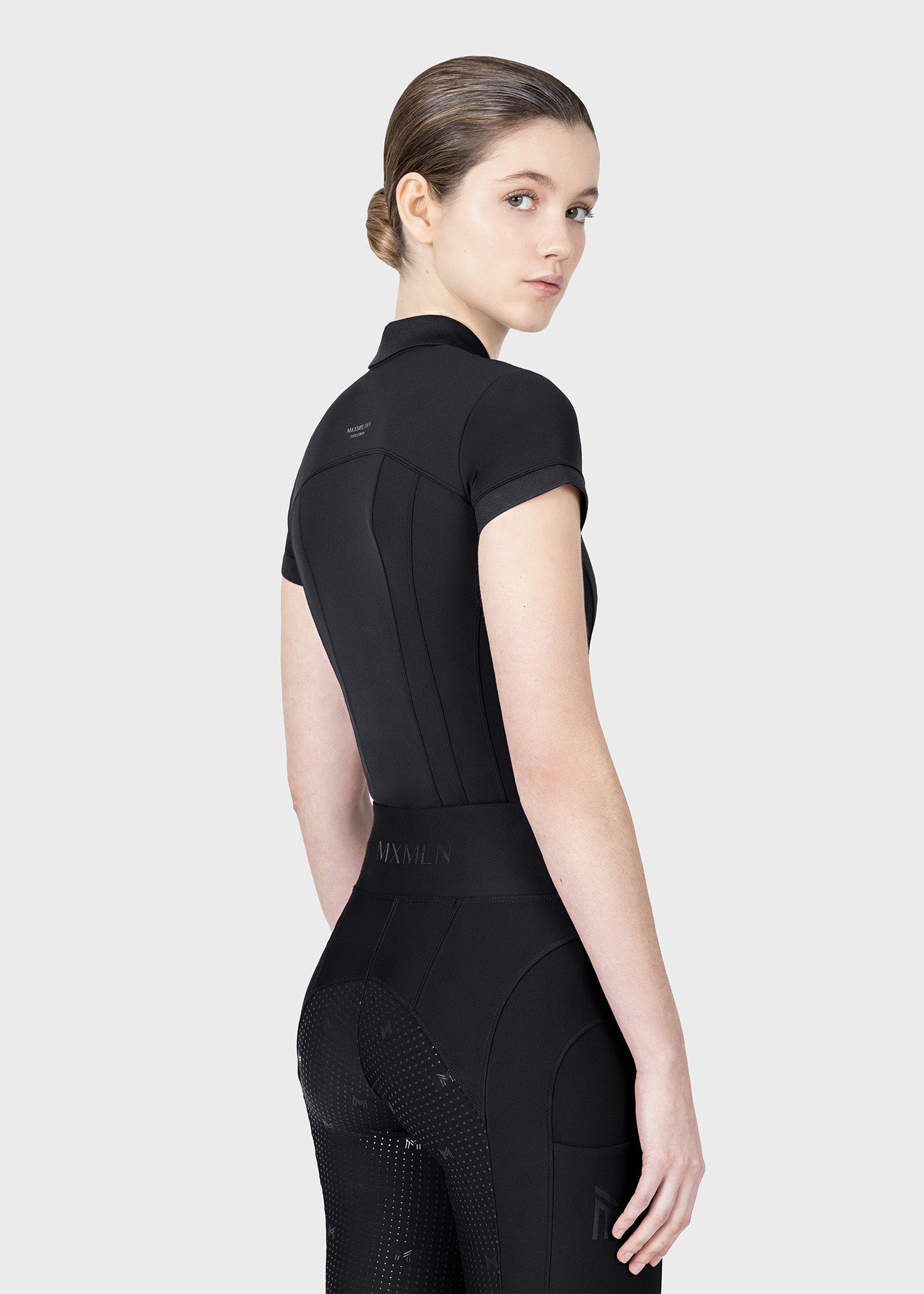 Arc Short Sleeve Polo Shirt (Black)