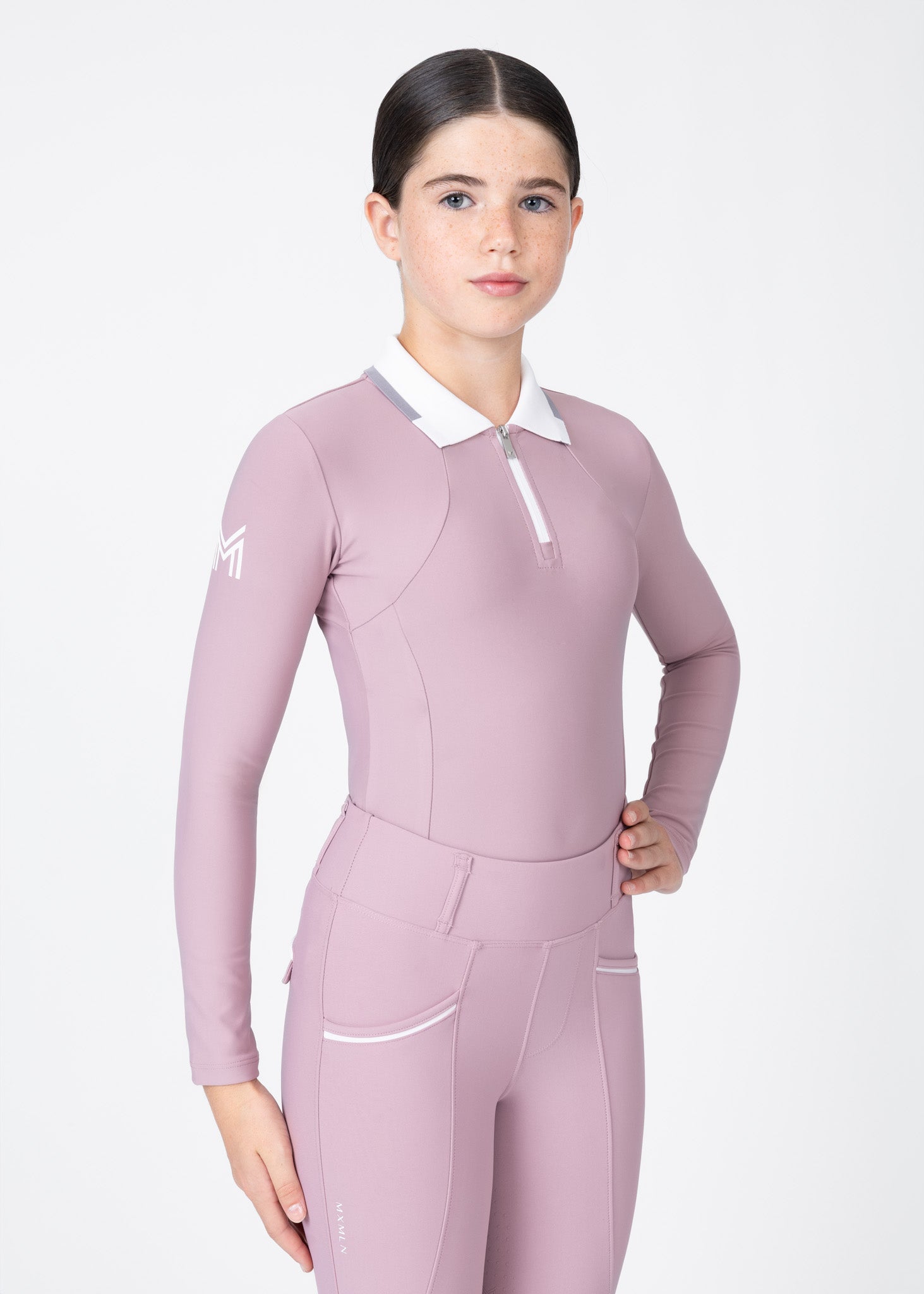 YR Concept Long Sleeve Polo Shirt (Mauve)