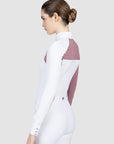 Aveen Long Sleeve Show Shirt (White/Mauve)