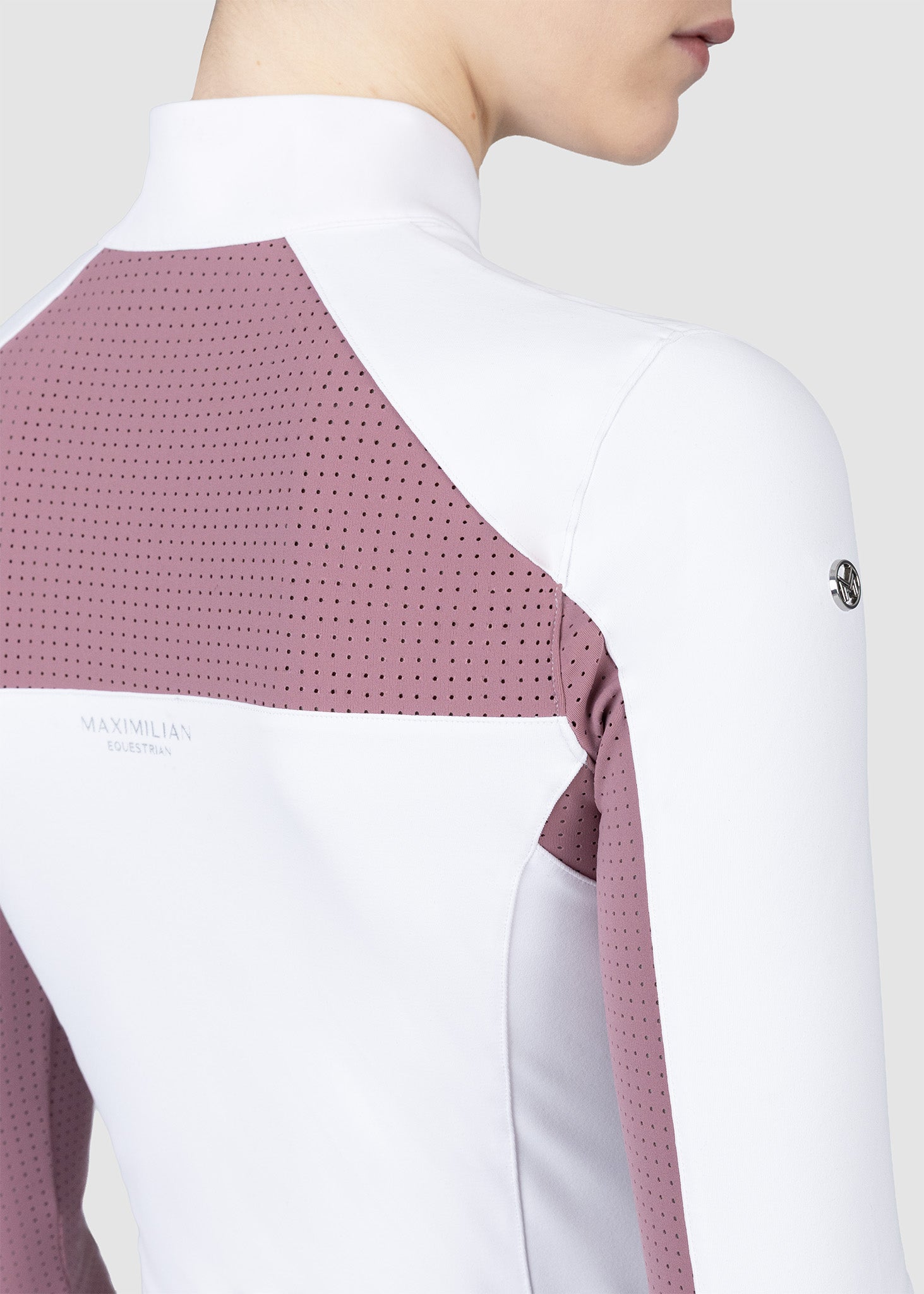 Aveen Long Sleeve Show Shirt (White/Mauve)