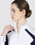 Aveen Long Sleeve Show Shirt (White/Navy)