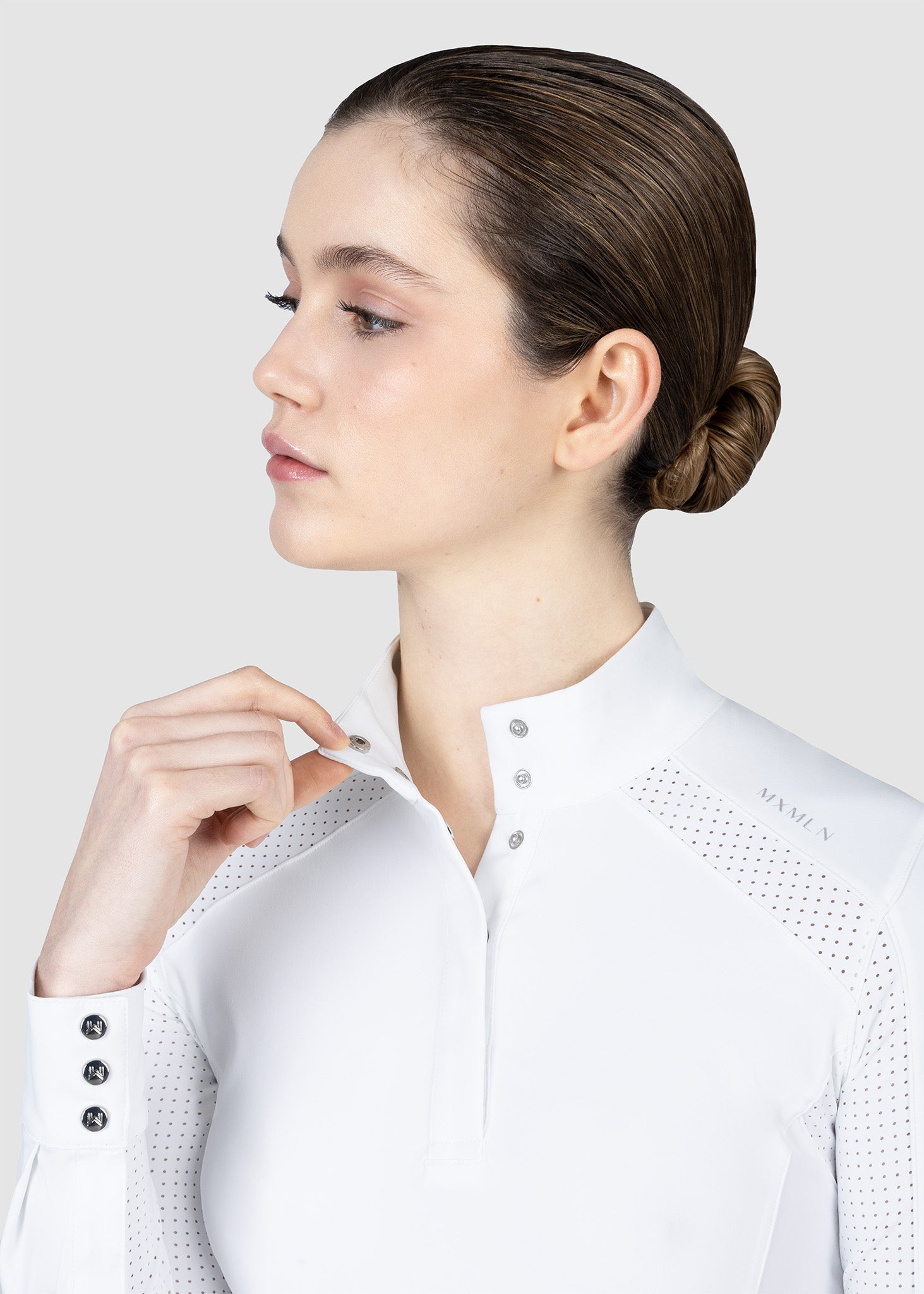 Aveen Long Sleeve Show Shirt (White)