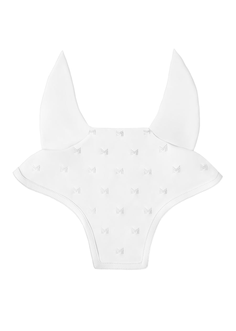 Stamp Ear Bonnet (White)