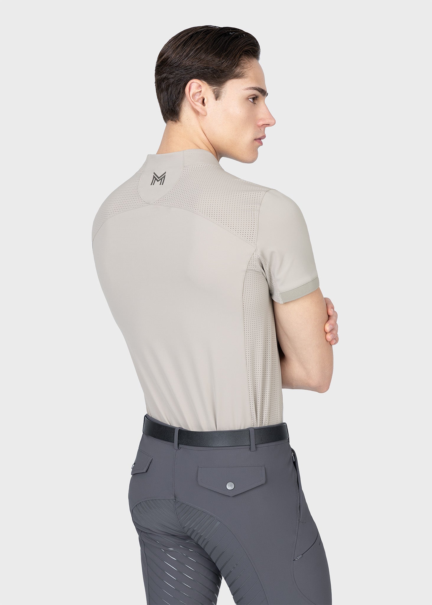 Track Short Sleeve Base Layer (Soft Taupe)