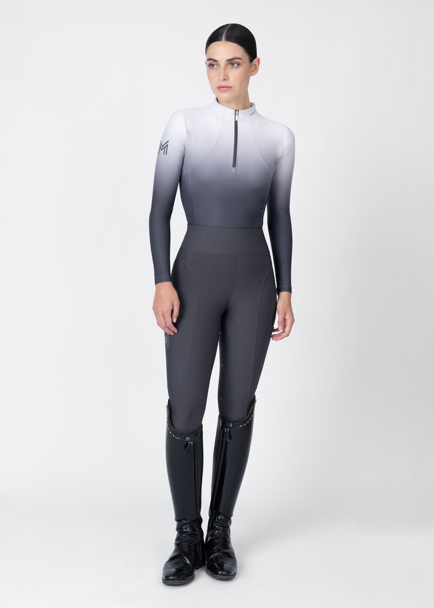 Ombré Long Sleeve Base Layer (Graphite)