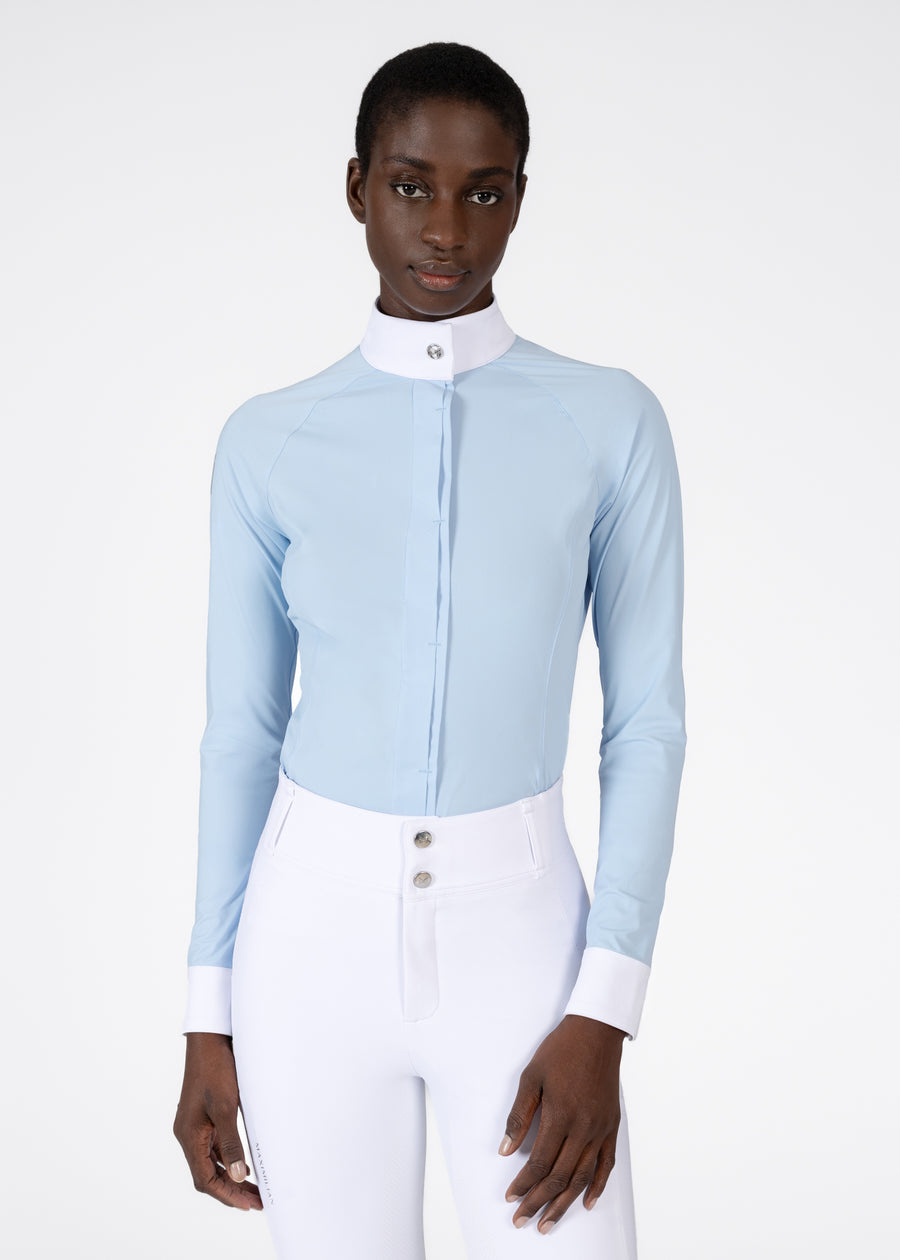 Aira Long Sleeve Show Shirt (Aqua)