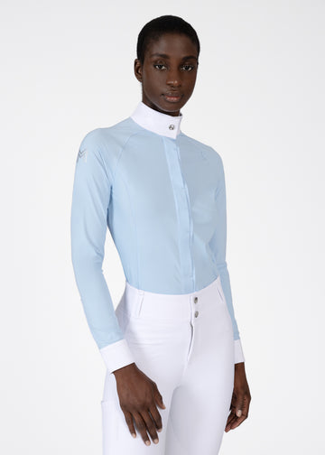 Aira Long Sleeve Show Shirt (Aqua)