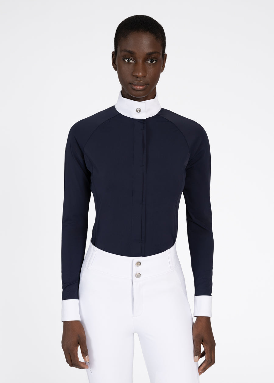 Aira Long Sleeve Show Shirt (Navy)