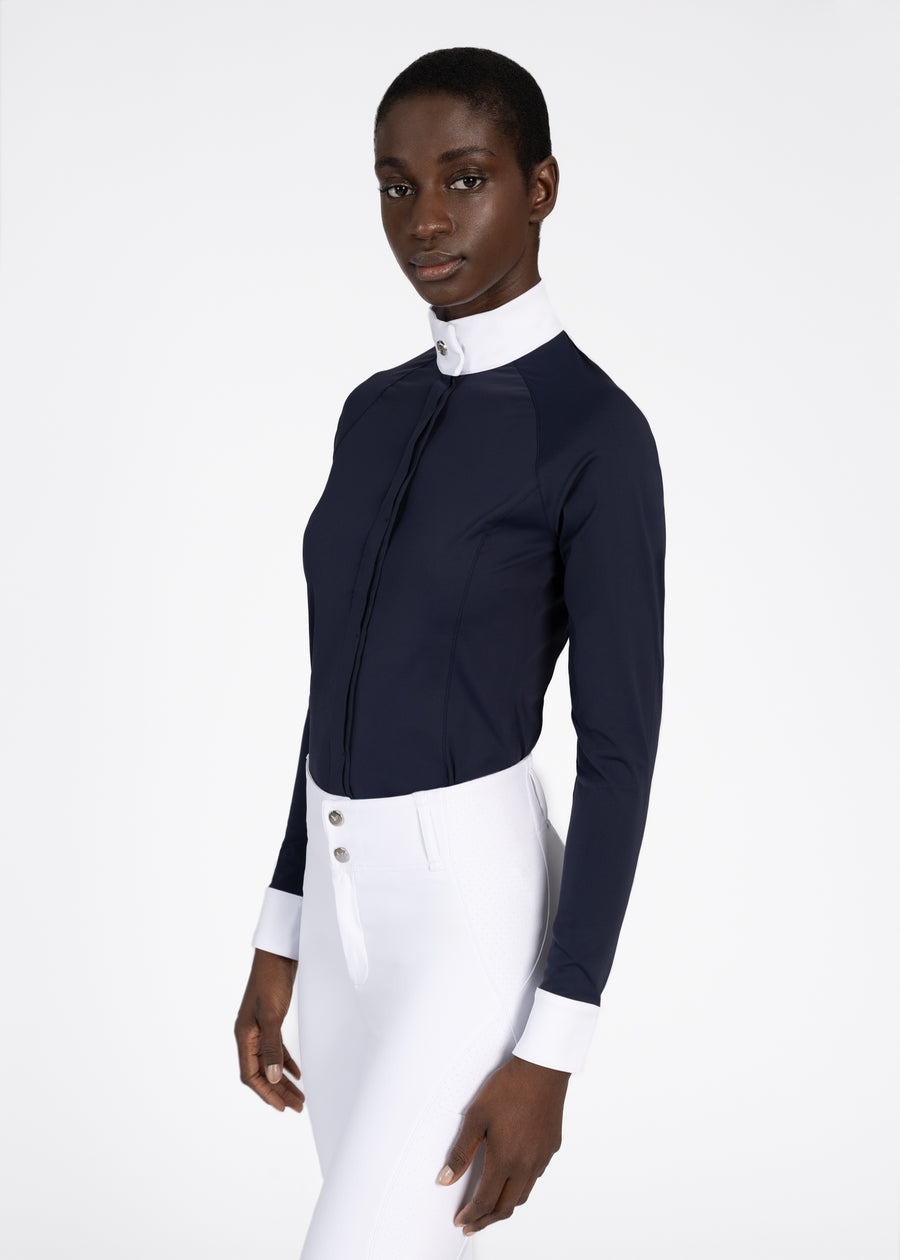 Aira Long Sleeve Show Shirt (Navy)