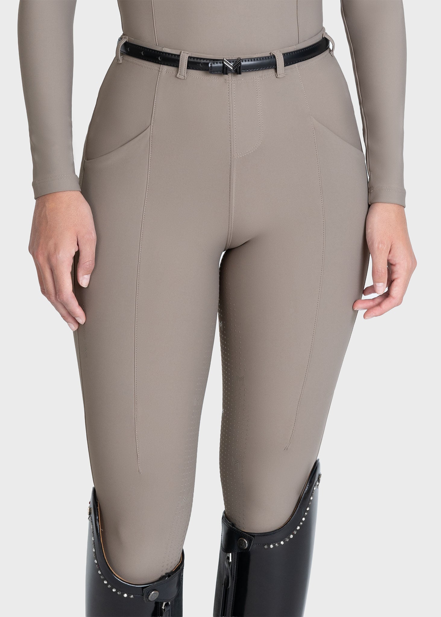 Velya Riding Leggings + Belt (Taupe)