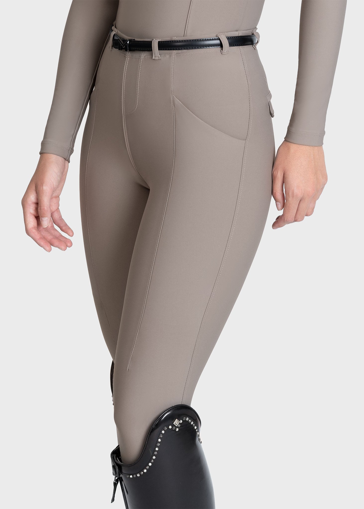 Velya Riding Leggings + Belt (Taupe)