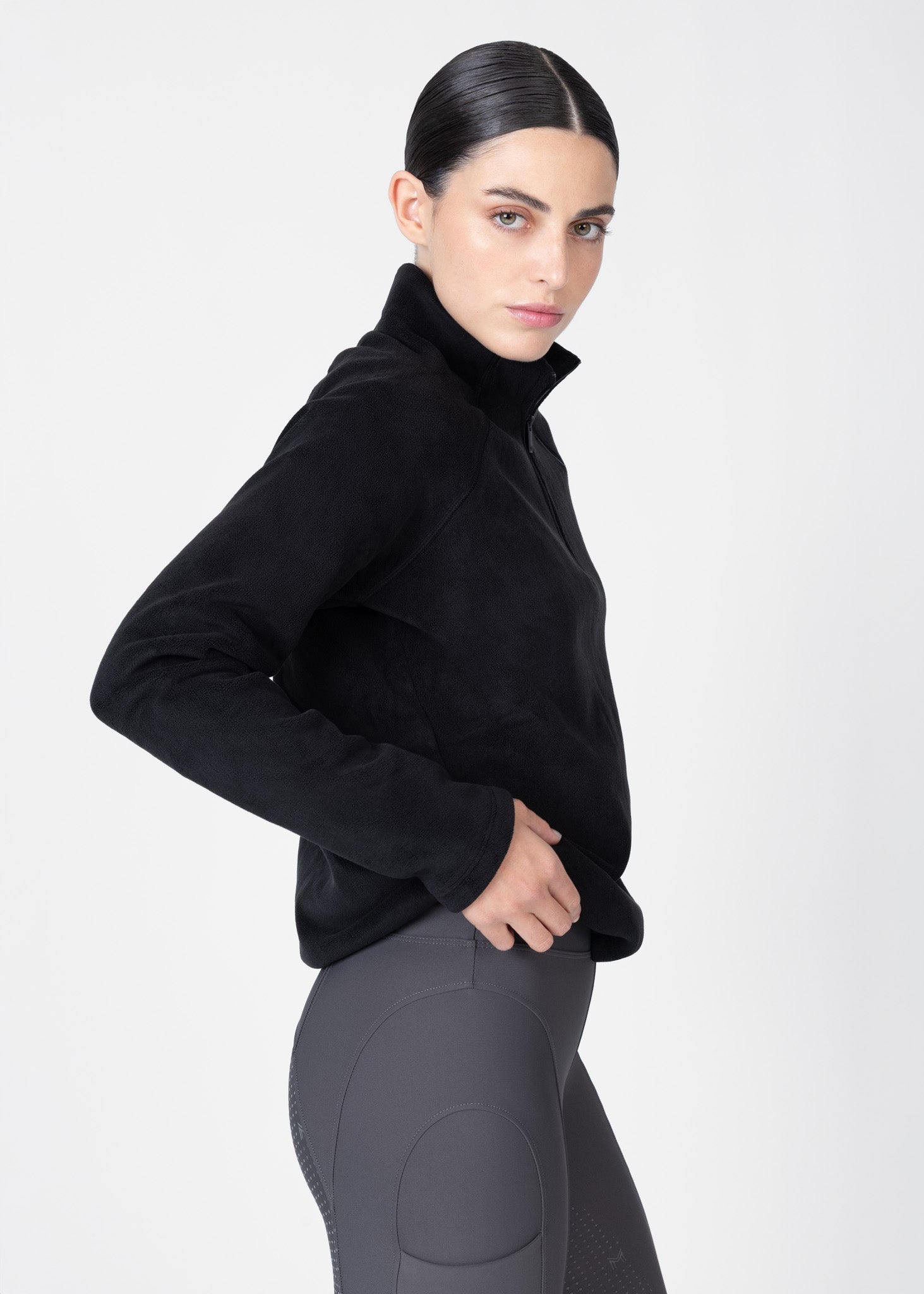 Women Versa Fleece Halfzip (Black)