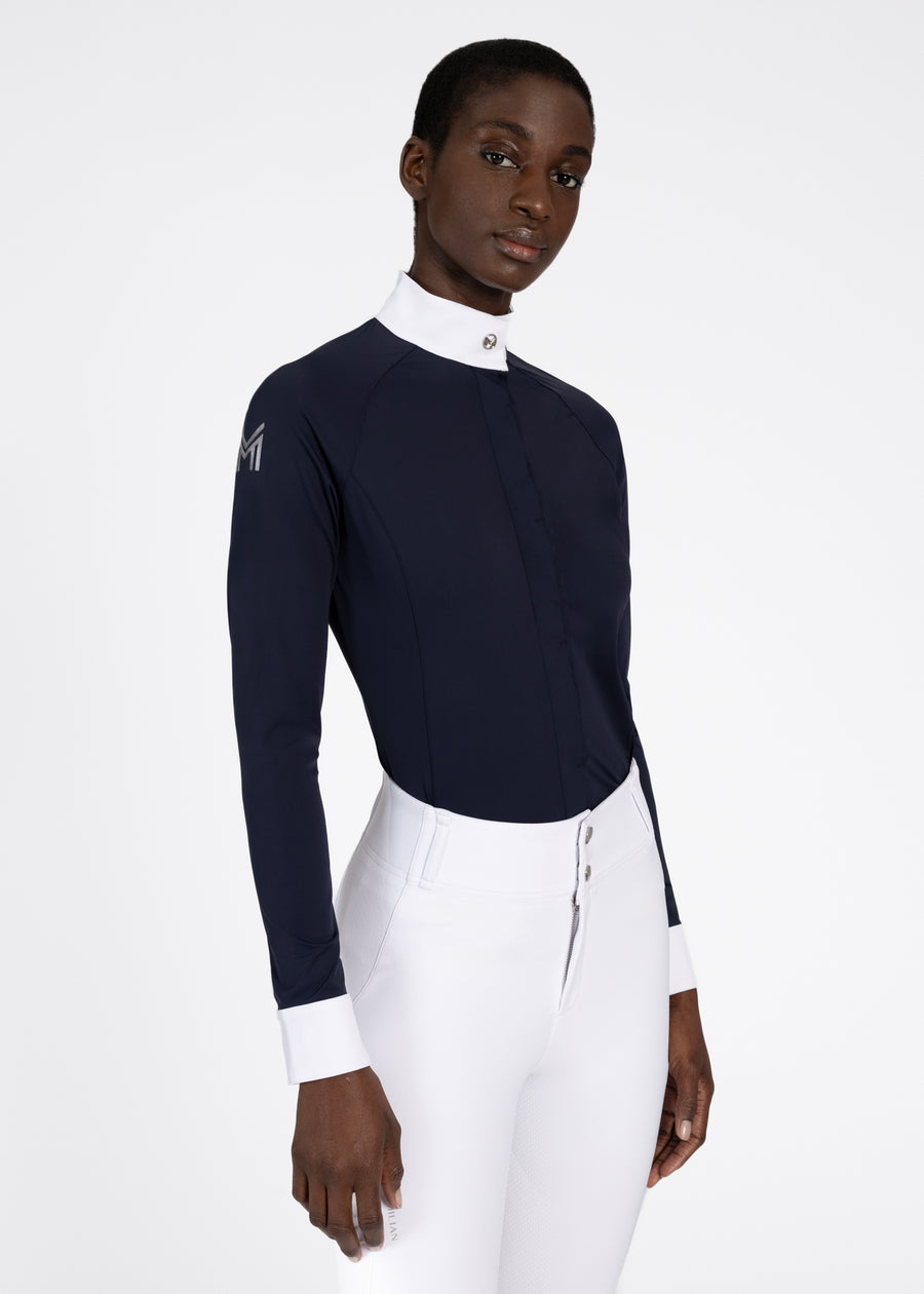 Aira Long Sleeve Show Shirt (Navy)