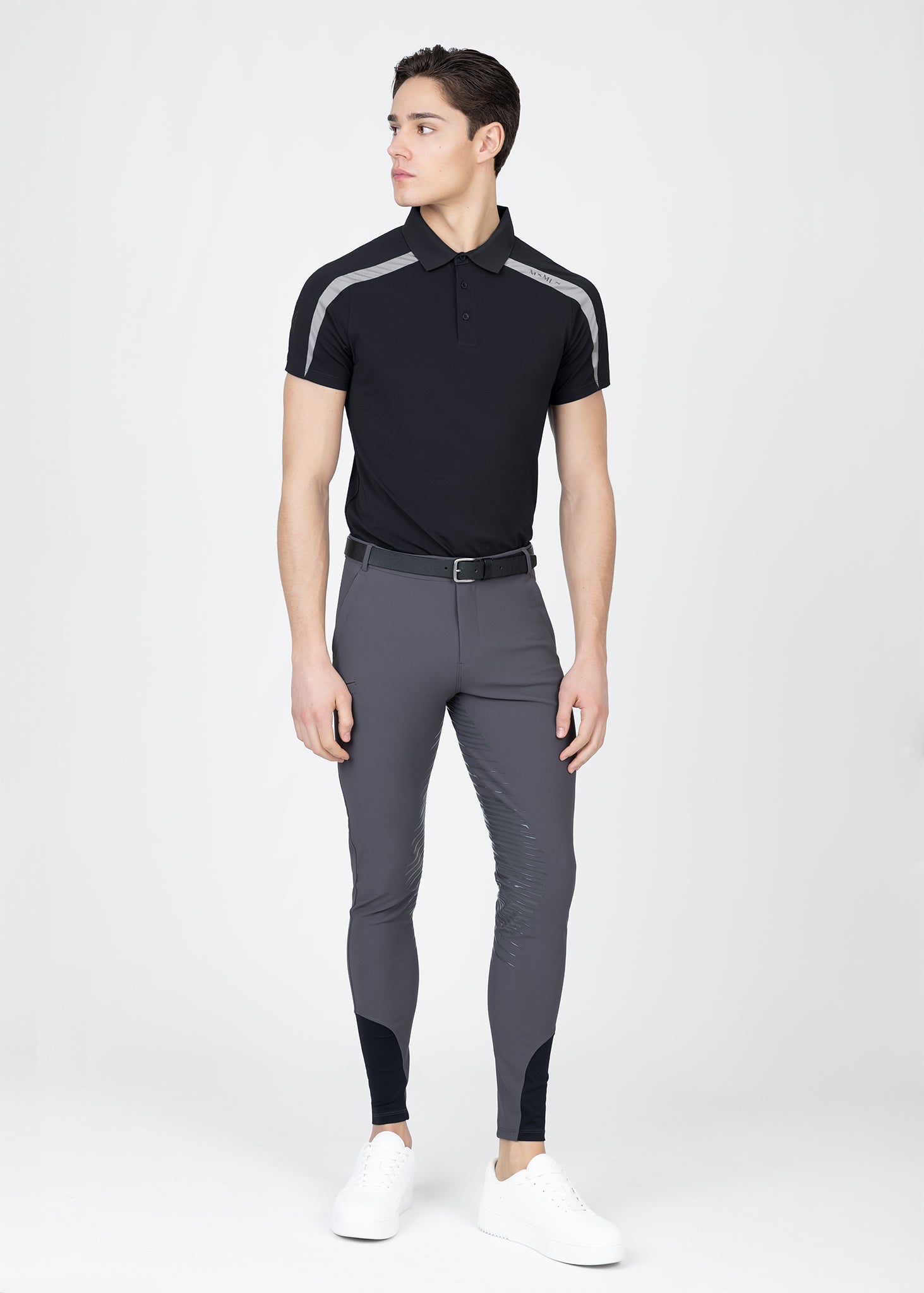Court Polo Shirt (Black/Grey)