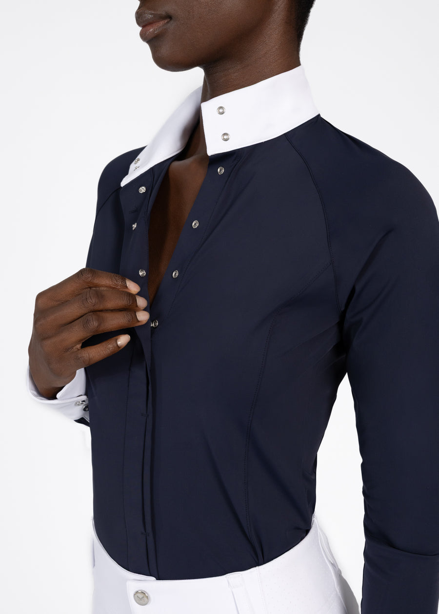 Aira Long Sleeve Show Shirt (Navy)