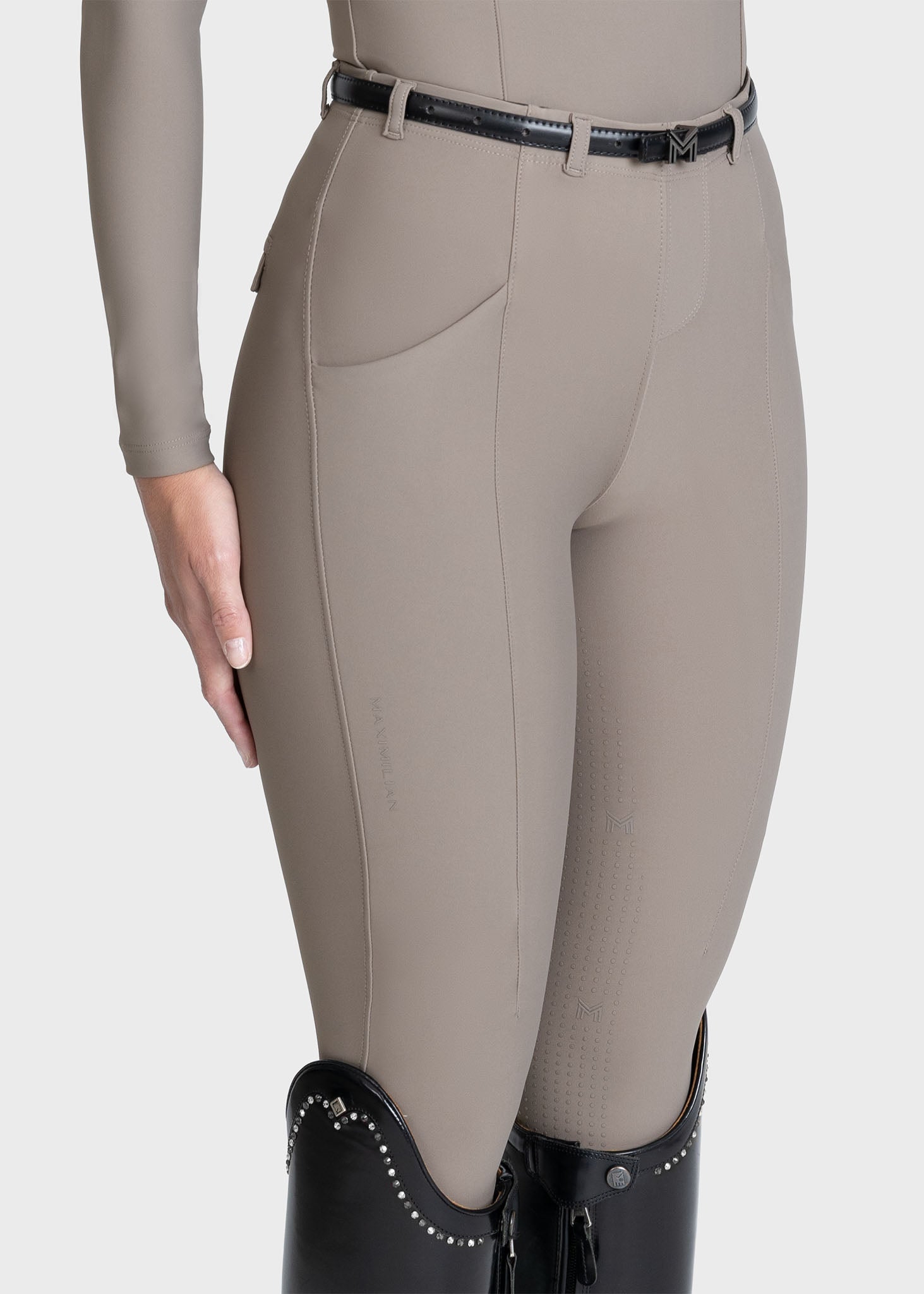 Velya Riding Leggings + Belt (Taupe)