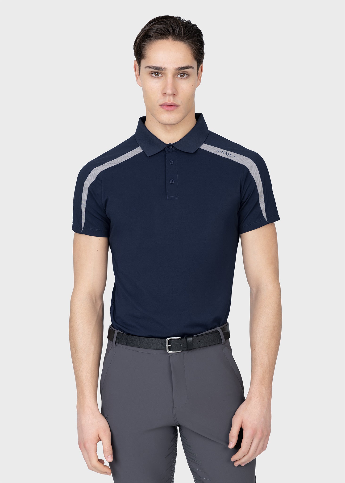 Court Polo Shirt (Navy/Grey)