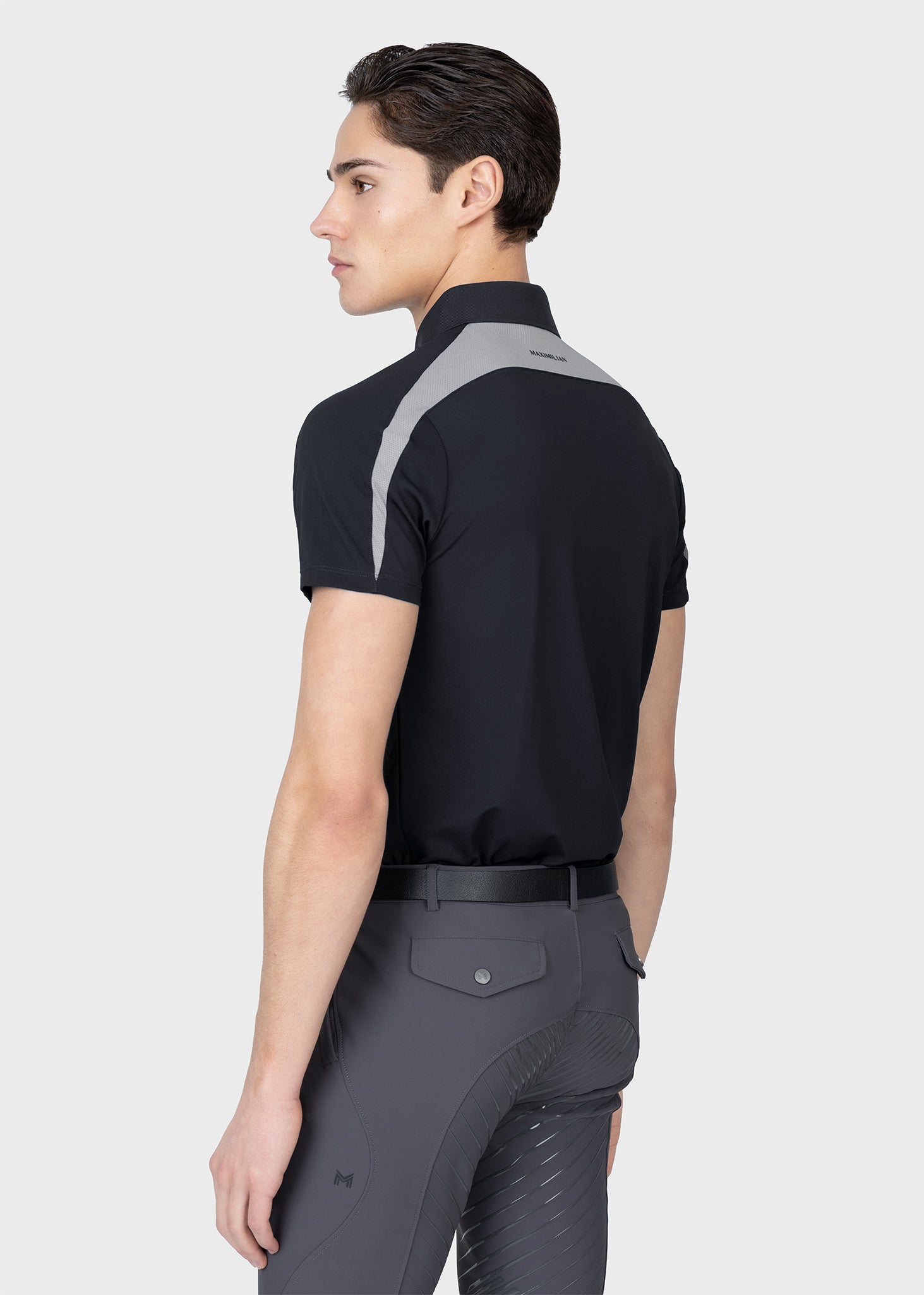 Court Polo Shirt (Black/Grey)