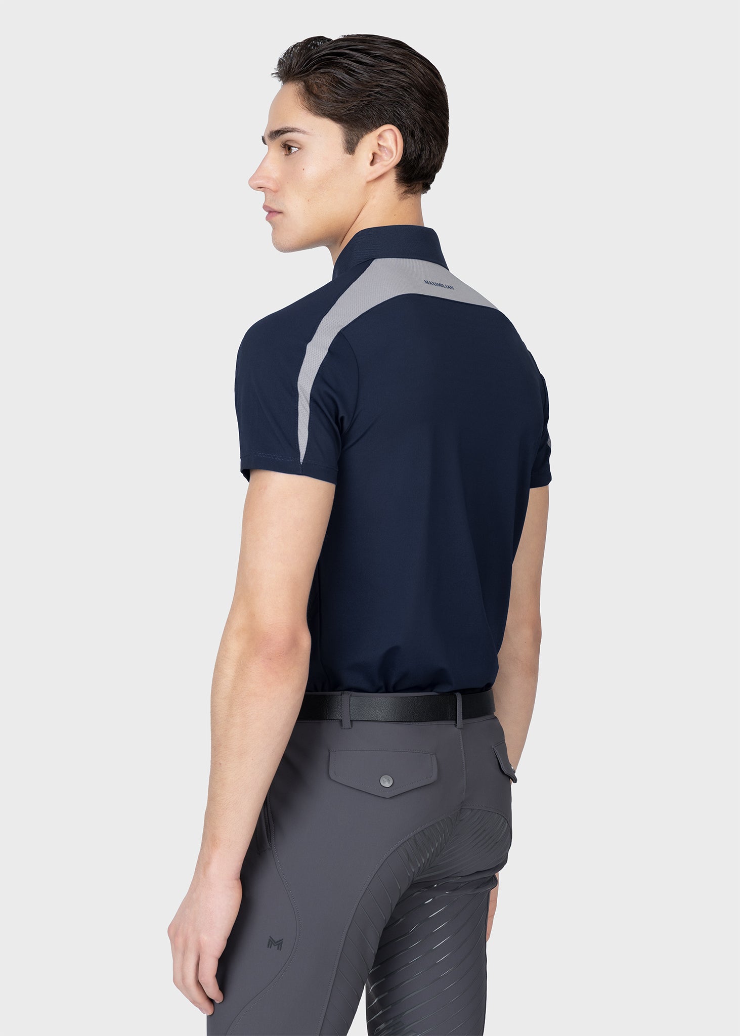 Court Polo Shirt (Navy/Grey)