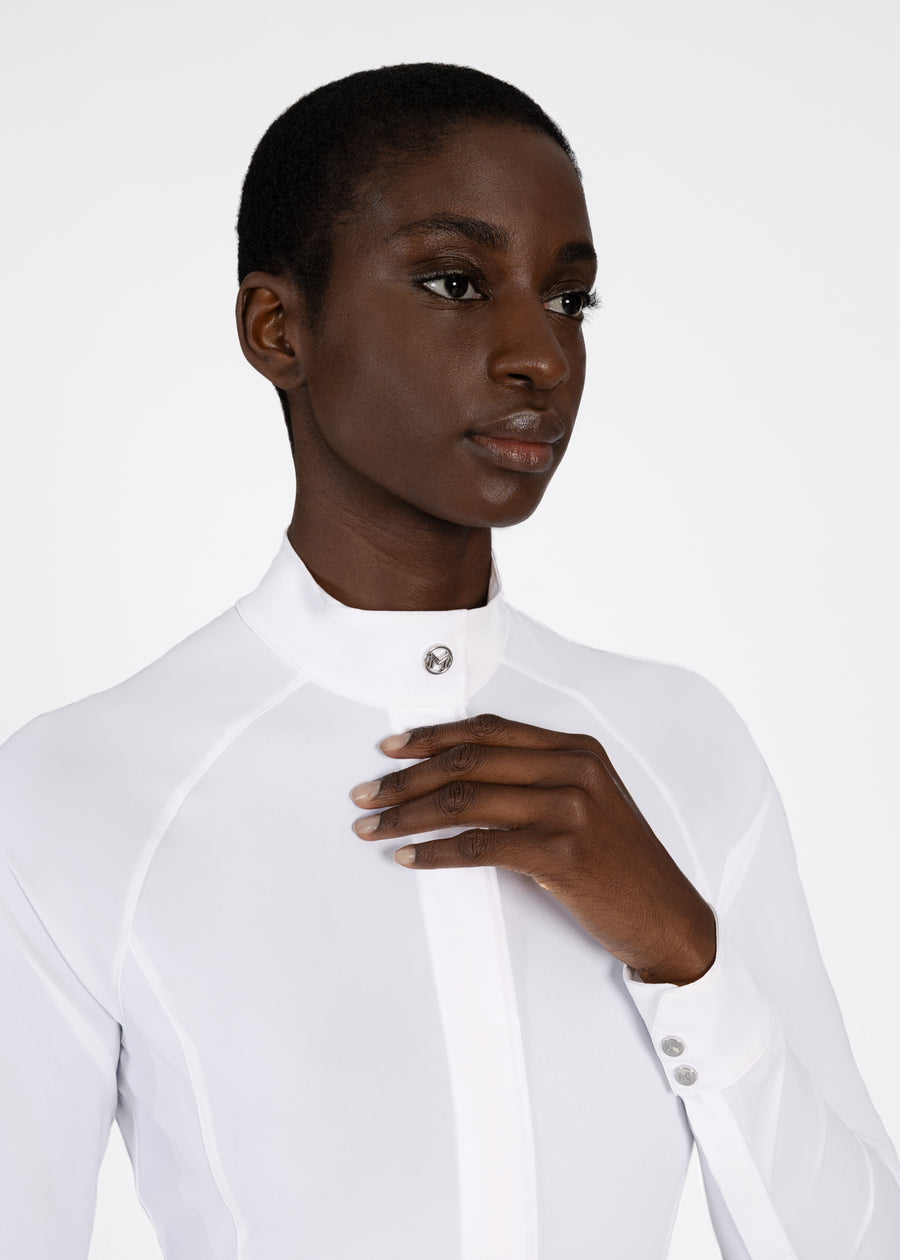 Aira Long Sleeve Show Shirt (White)