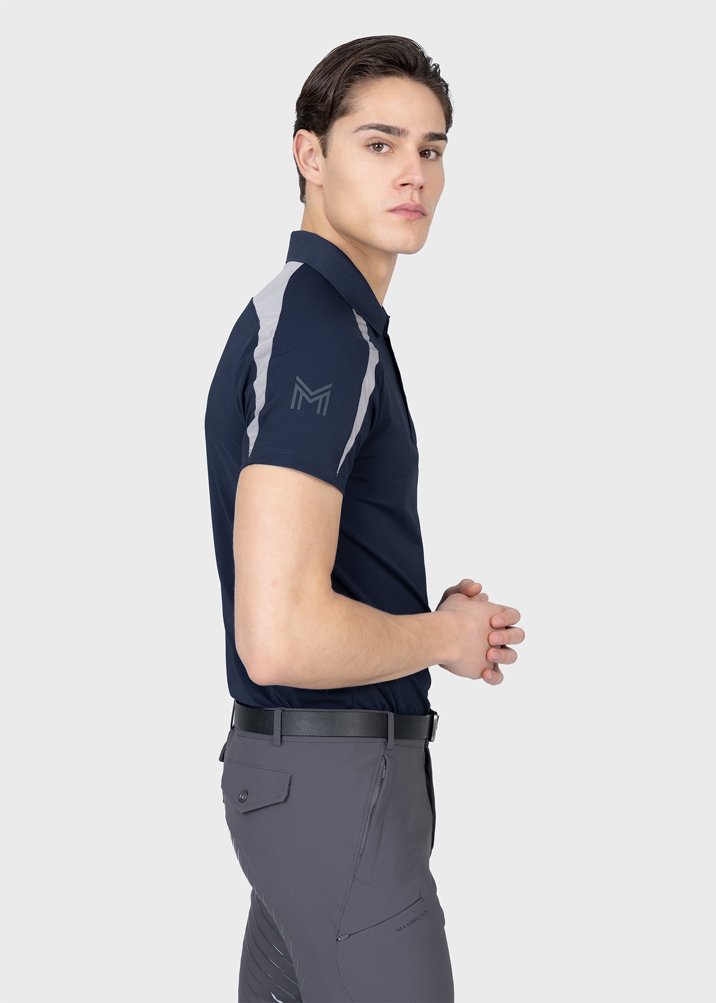 Court Polo Shirt (Navy/Grey)