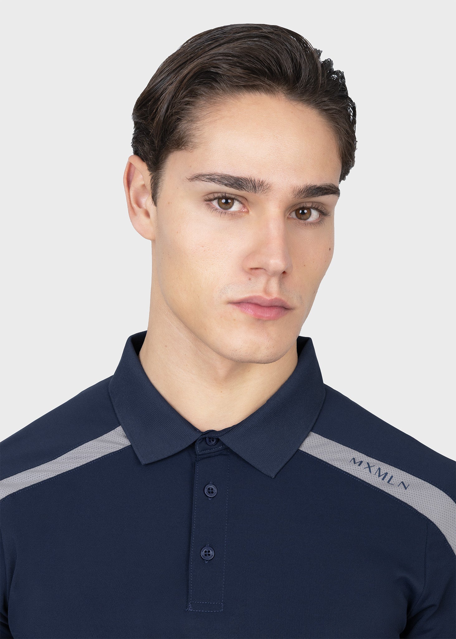 Court Polo Shirt (Navy/Grey)