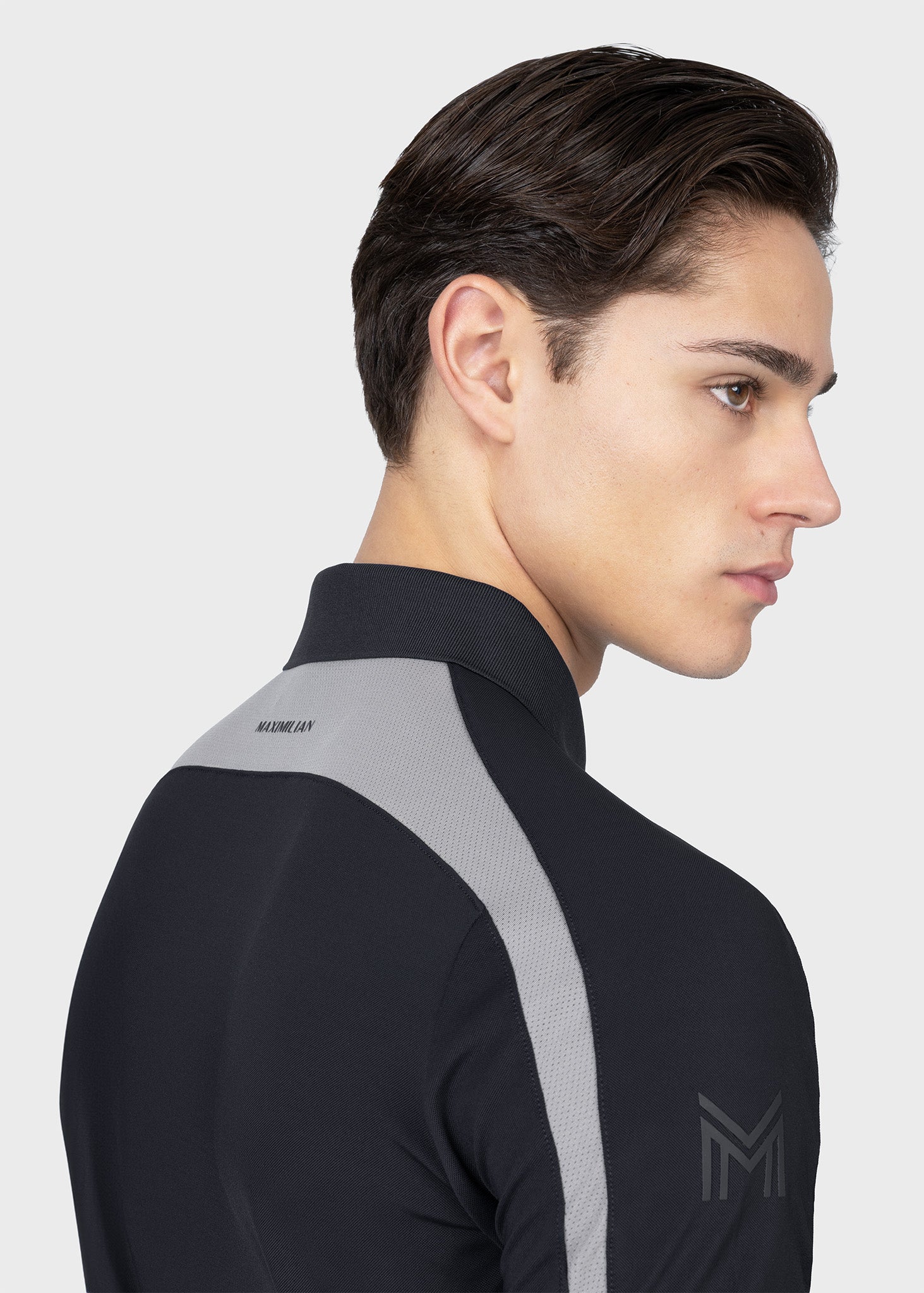 Court Polo Shirt (Black/Grey)