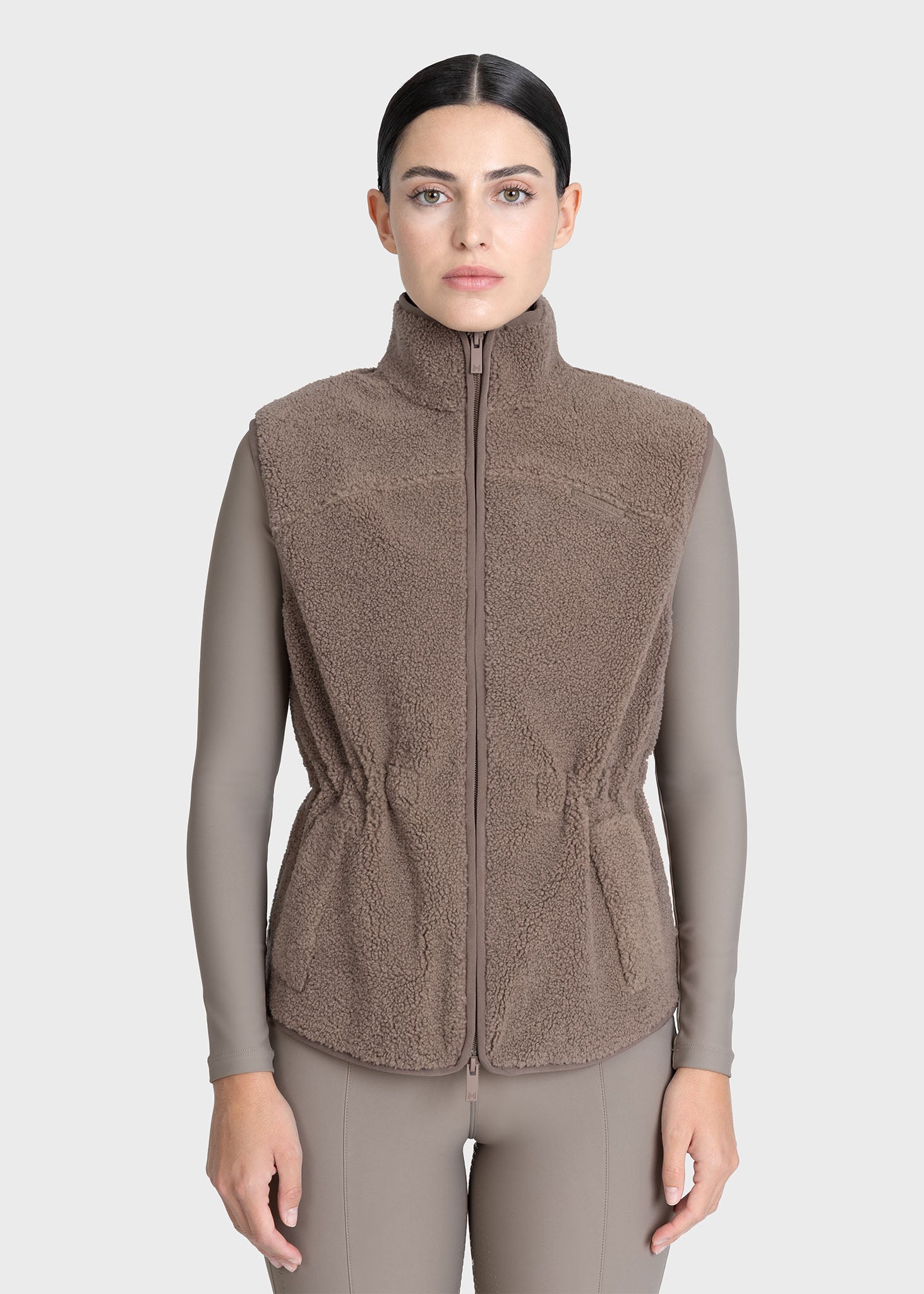 Sherpa Teddy Vest (Taupe)