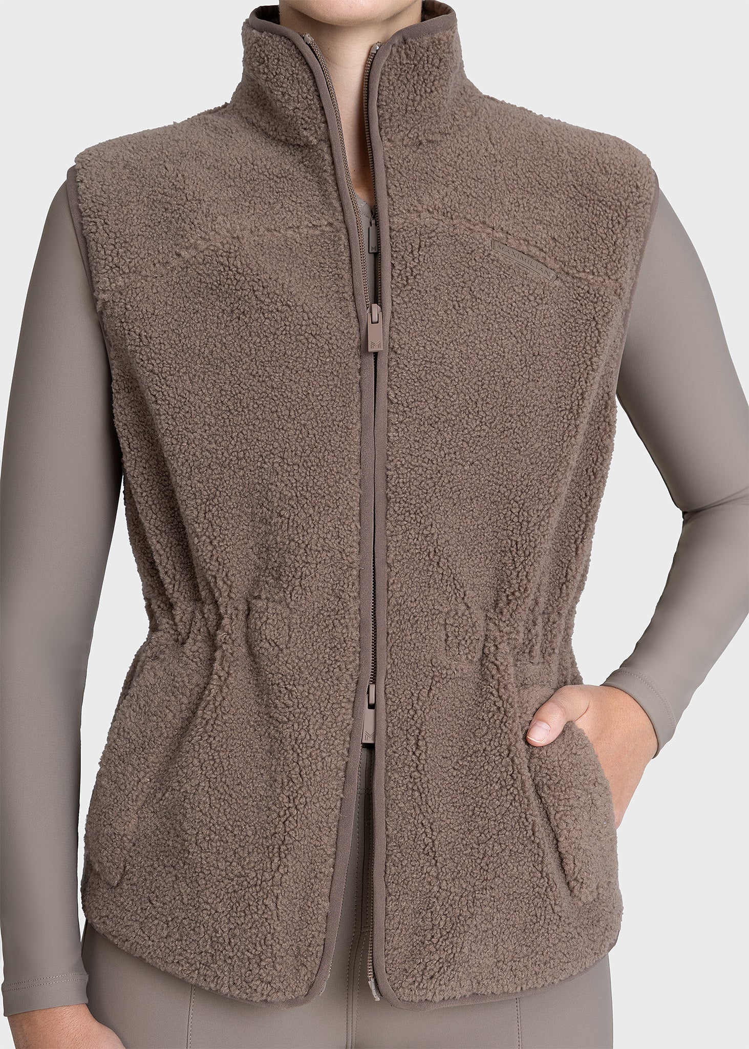 Sherpa Teddy Vest (Taupe)