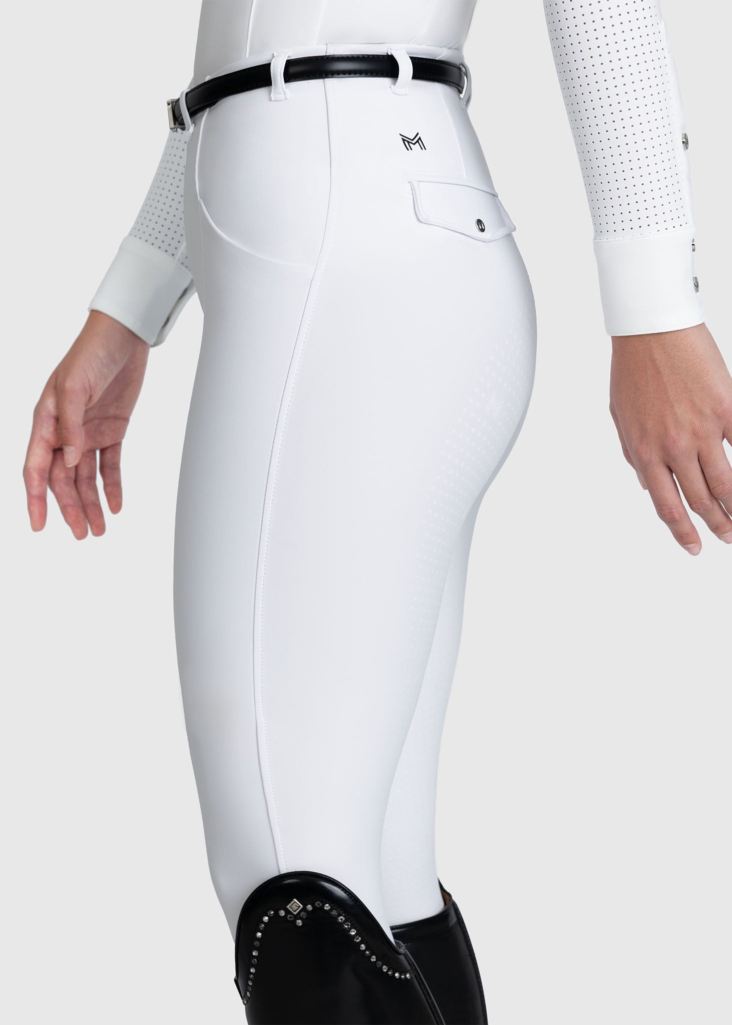 Velya Riding Leggings + Belt (White)