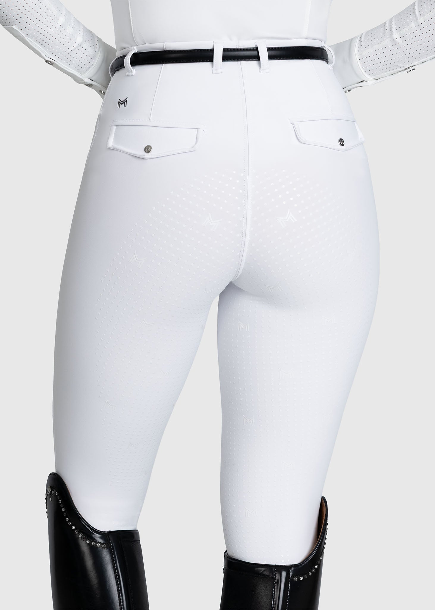 Velya Riding Leggings + Belt (White)