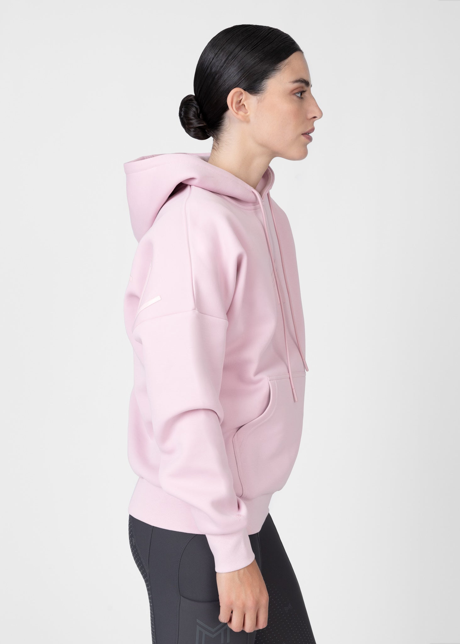 お値下MIRROR9 ICON hoodie PINK×WHITE ピンク　XL ♡MIRROR9♡ICON hoodie♡PINK♡ピンク♡ 【公式通販】