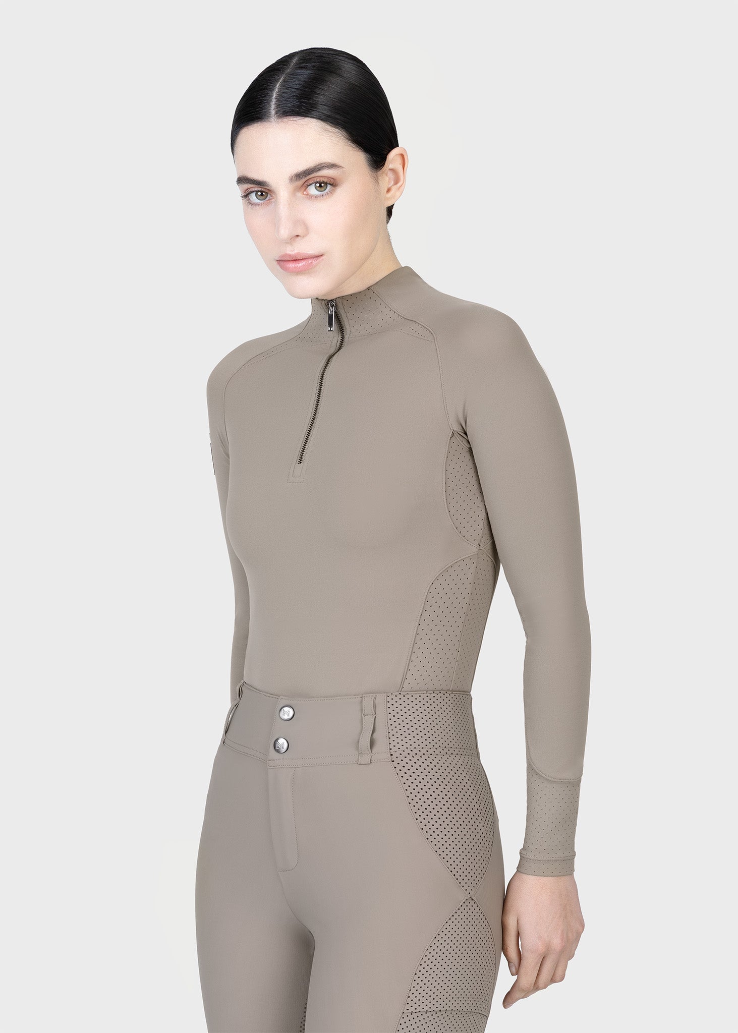 Aero Long Sleeve Base Layer (Taupe)