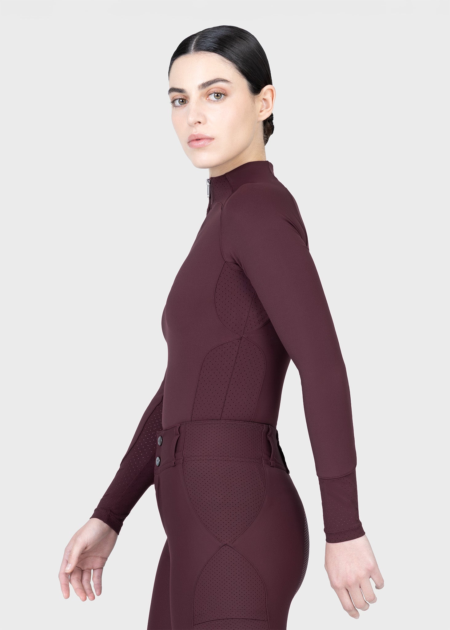Aero Long Sleeve Base Layer (Burgundy)