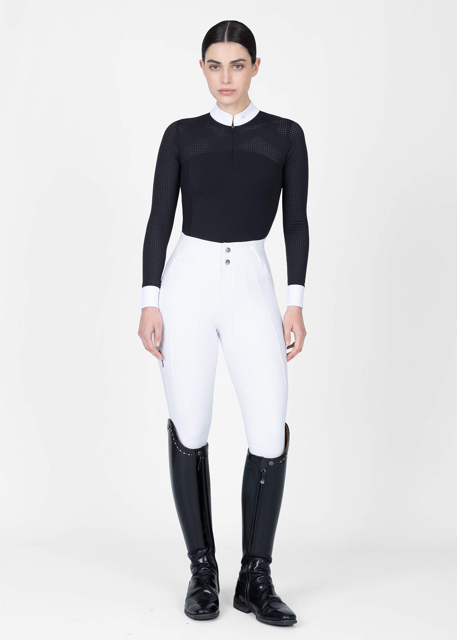 Grace Long Sleeve Show Shirt (Black)