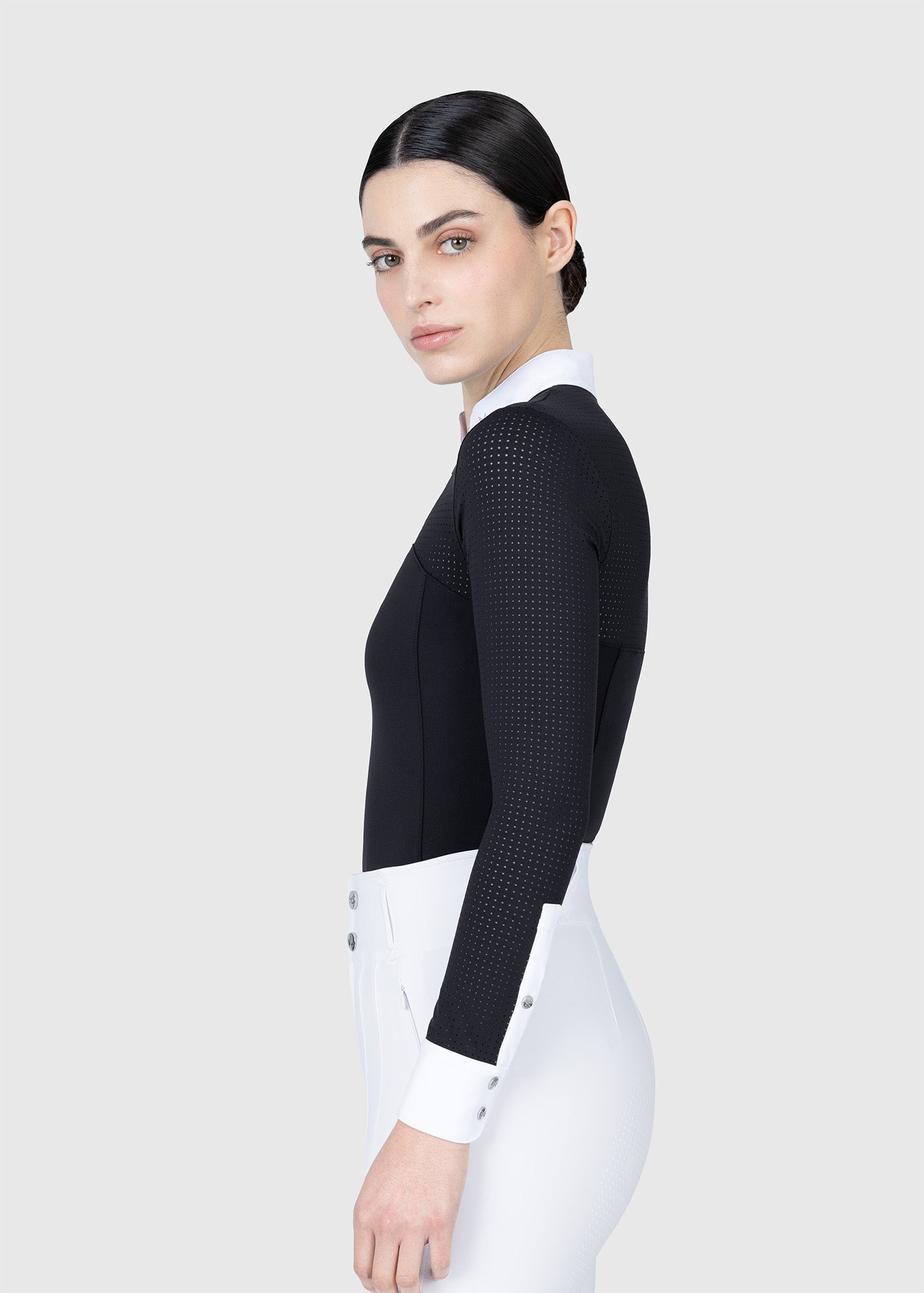 Grace Long Sleeve Show Shirt (Black)