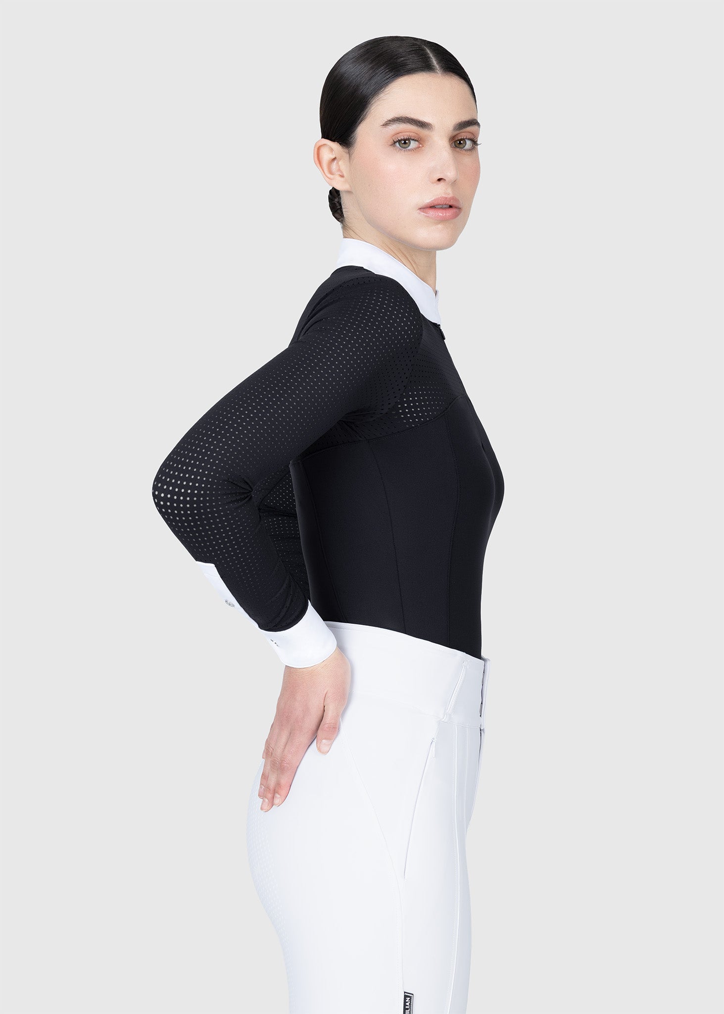 Grace Long Sleeve Show Shirt (Black)