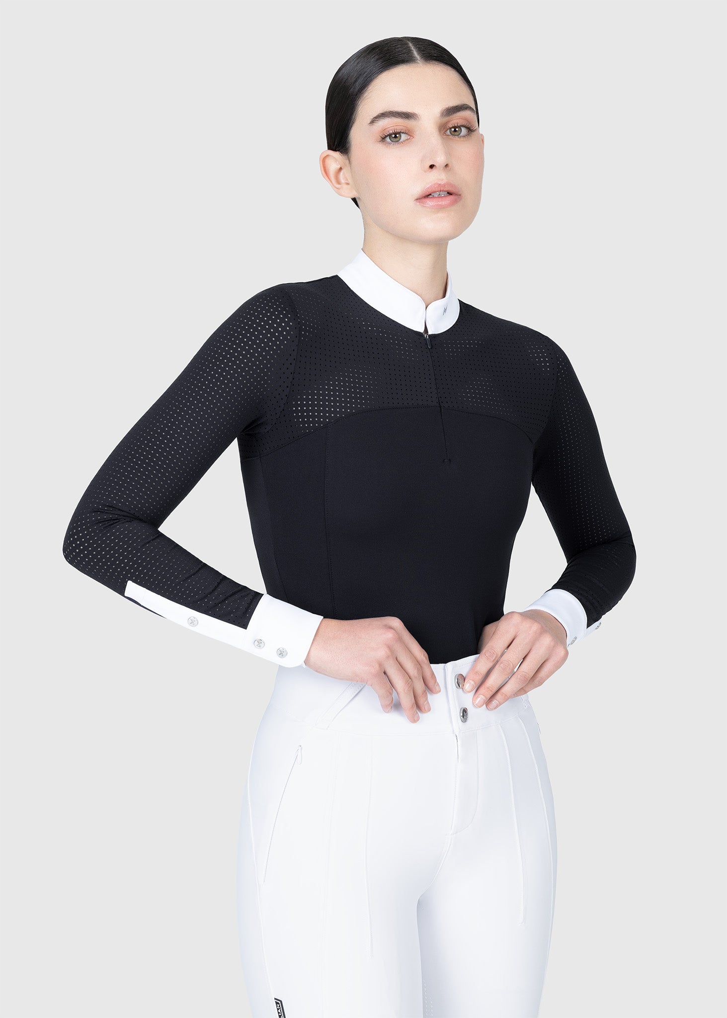 Grace Long Sleeve Show Shirt (Black)