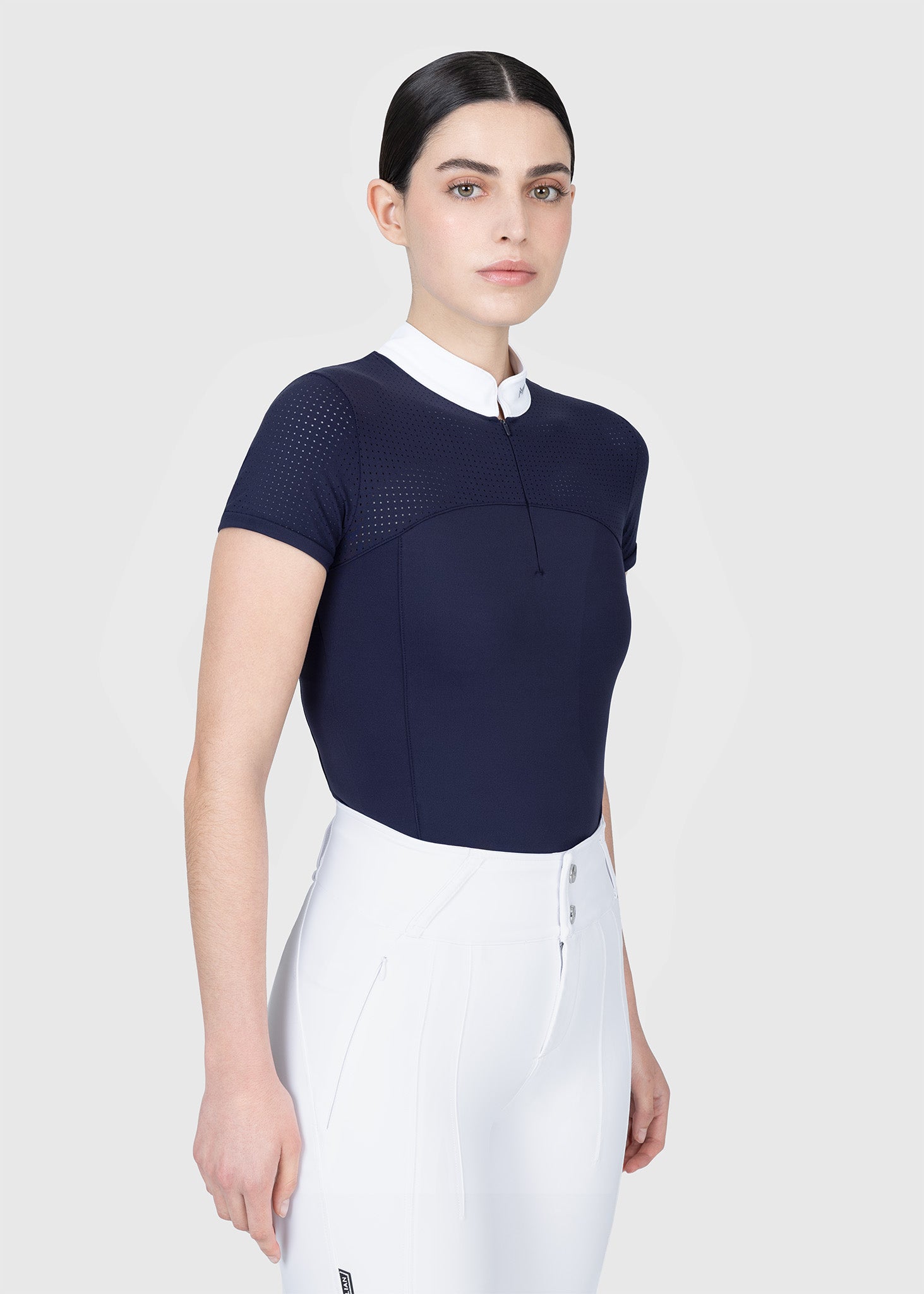 Grace Short Sleeve Show Shirt (Navy)