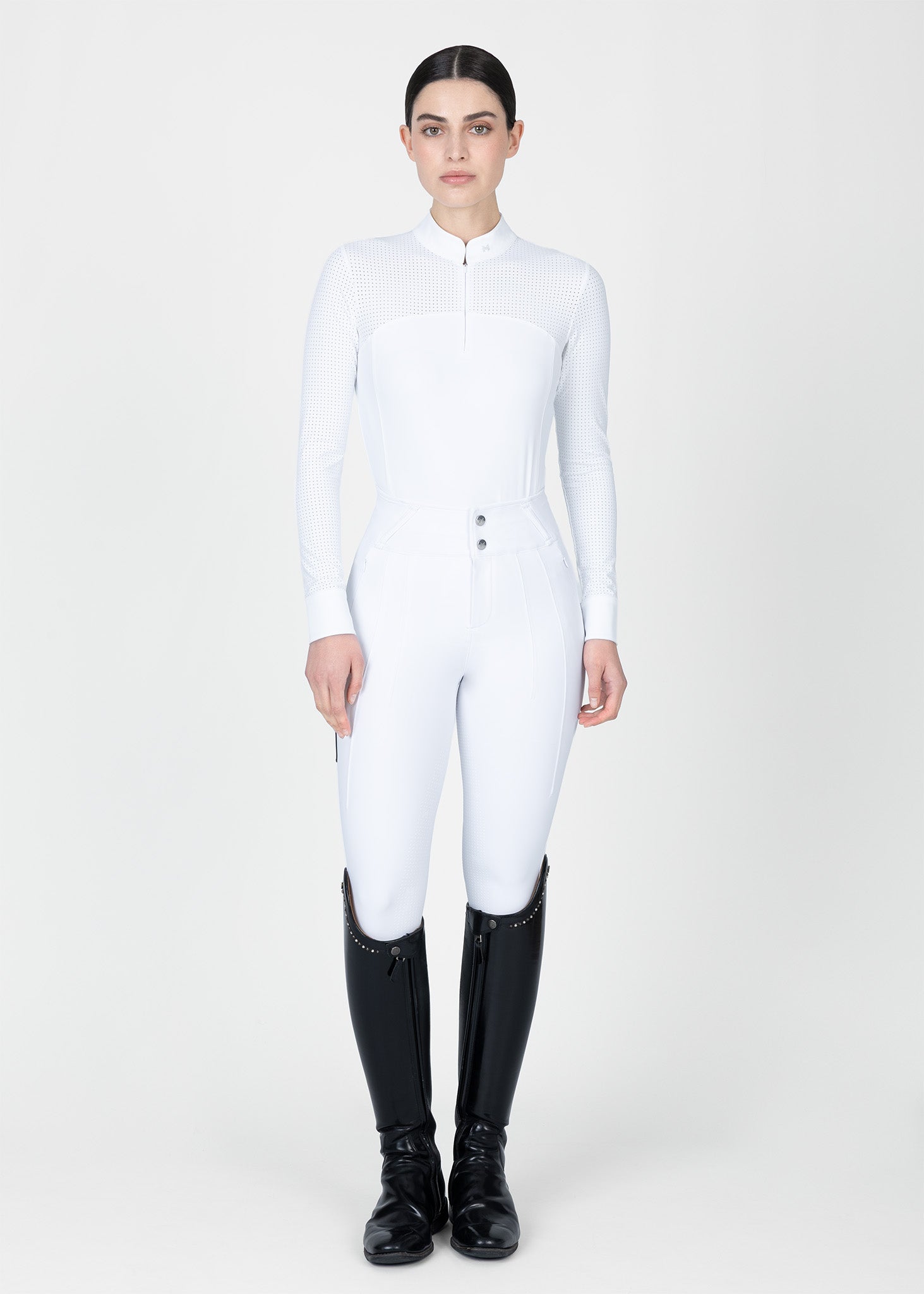 Grace Long Sleeve Show Shirt (White)