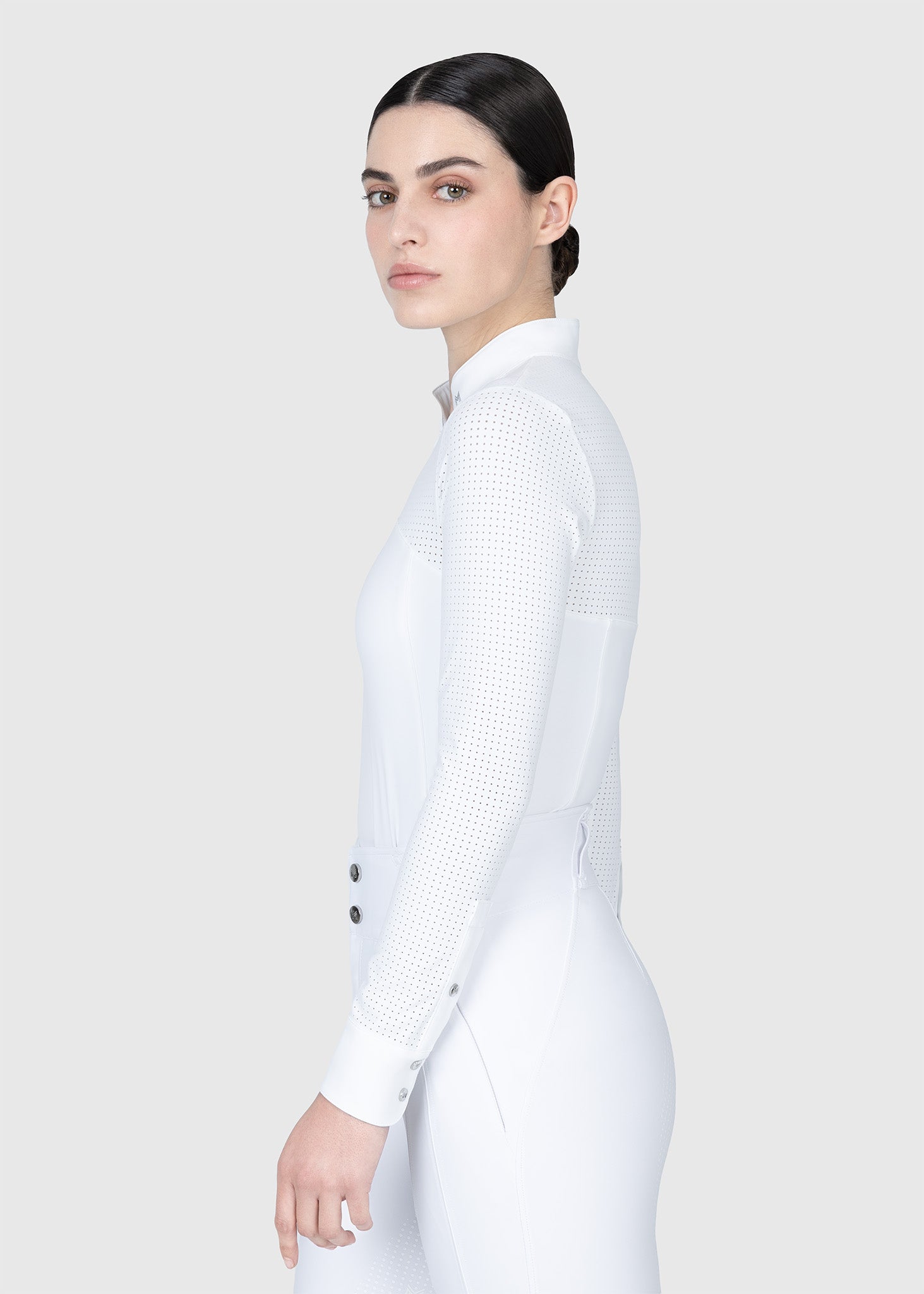 Grace Long Sleeve Show Shirt (White)