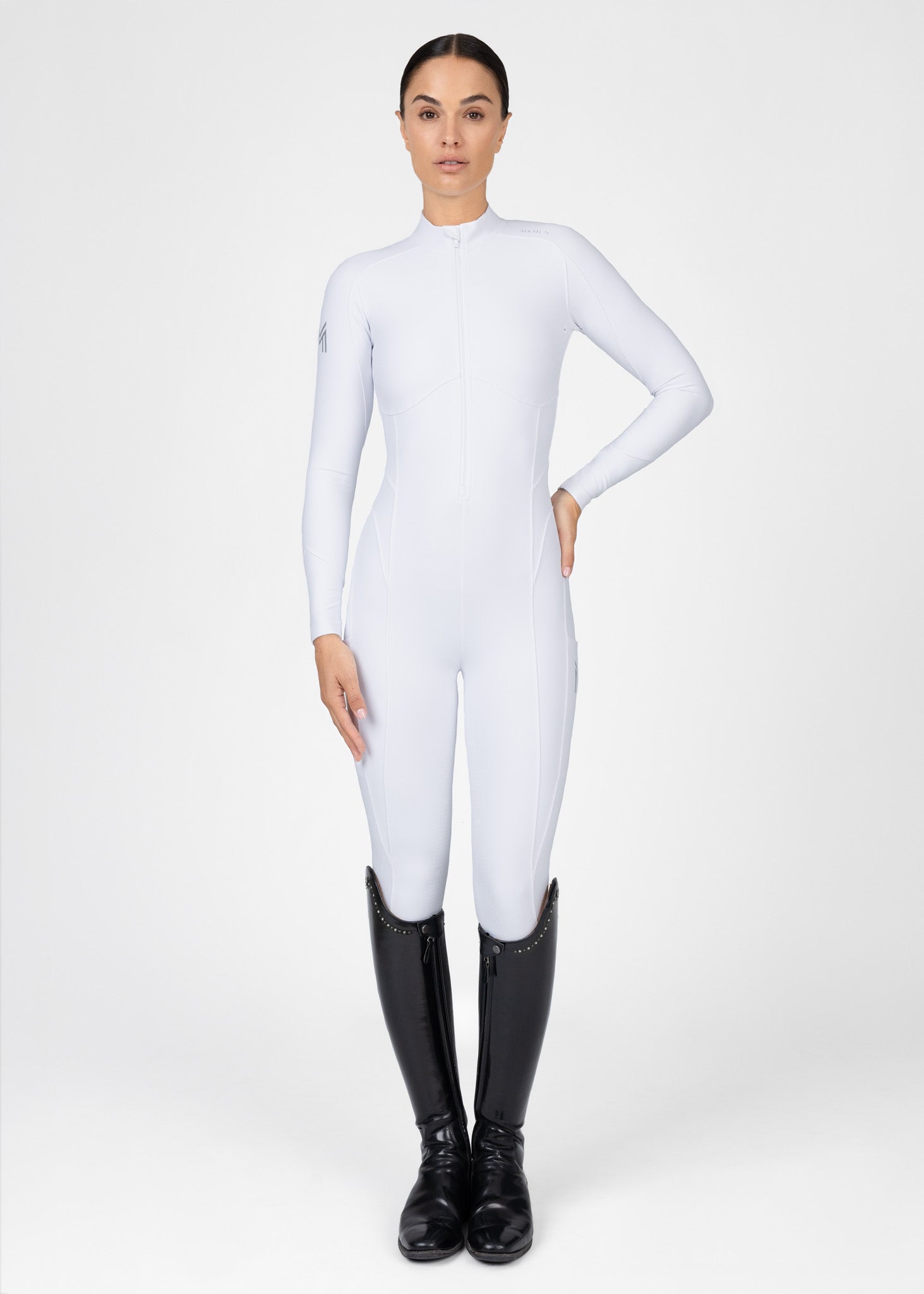 Femme Riding Jumpsuit (White)