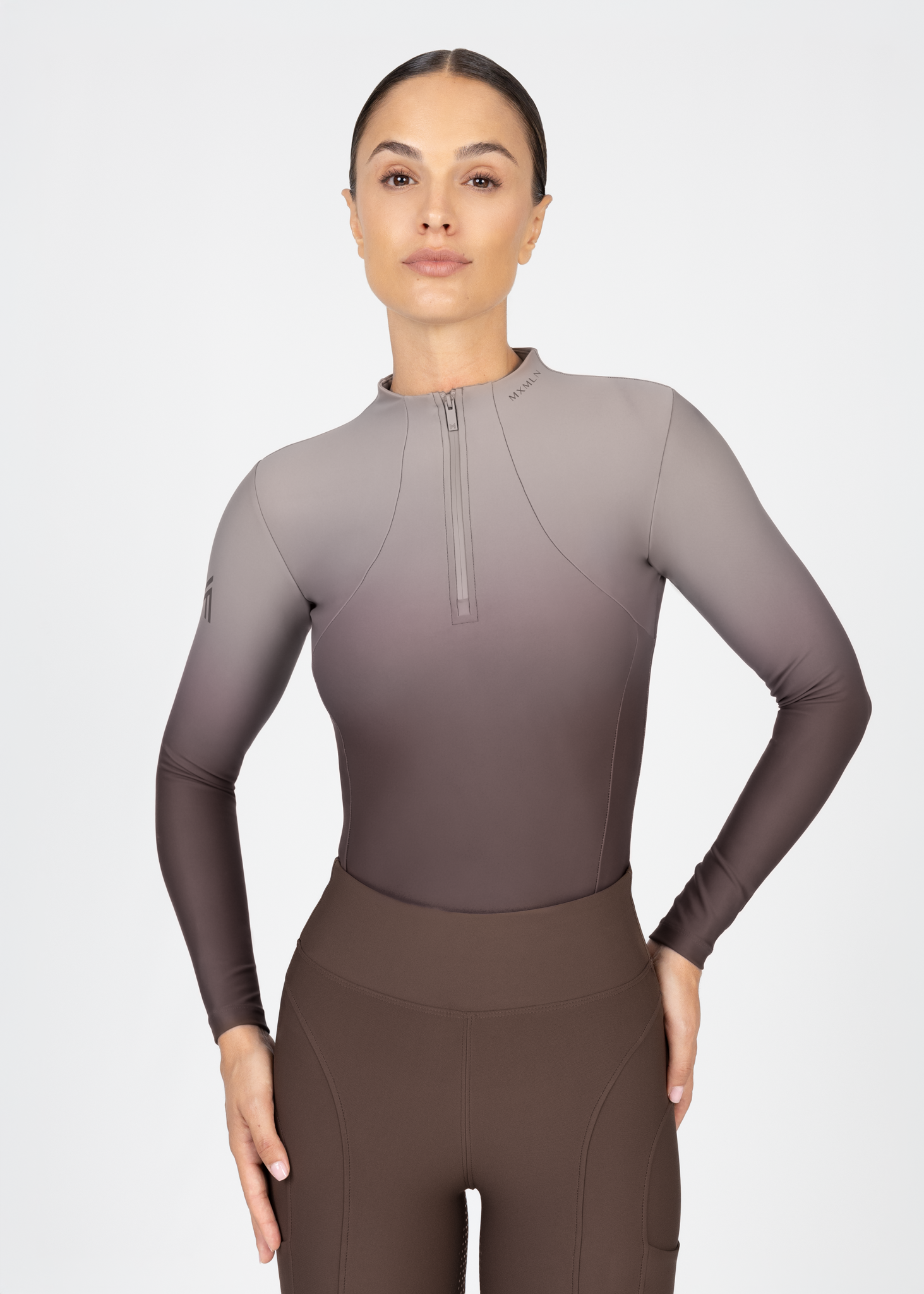 Ombré Long Sleeve Base Layer (Mocha)