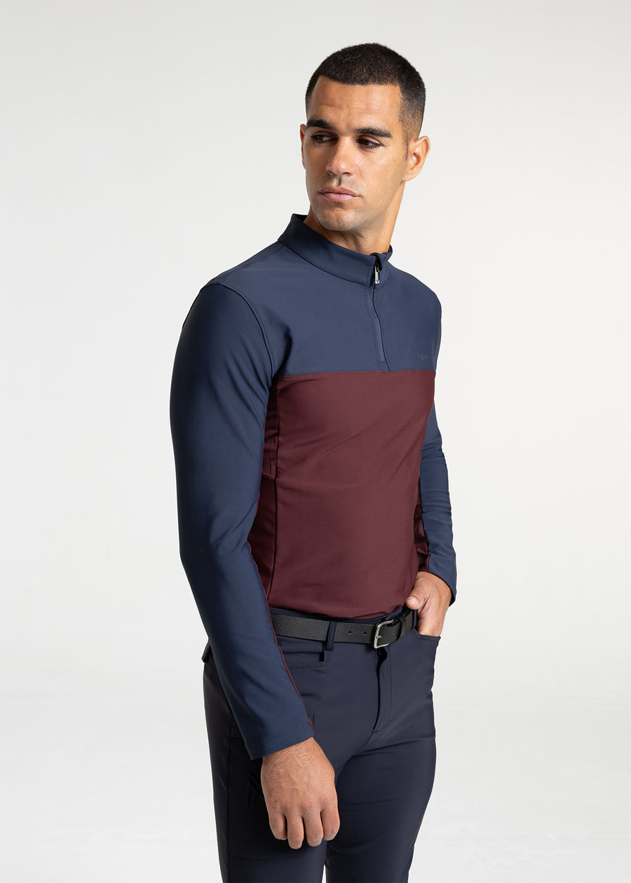 Kent Base Layer (Navy/Burgundy)