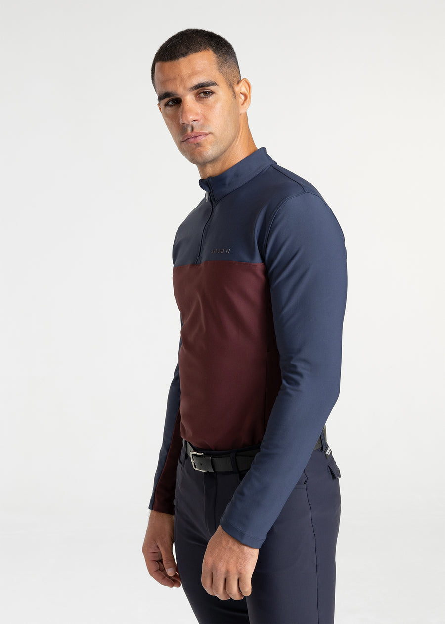 Kent Base Layer (Navy/Burgundy)