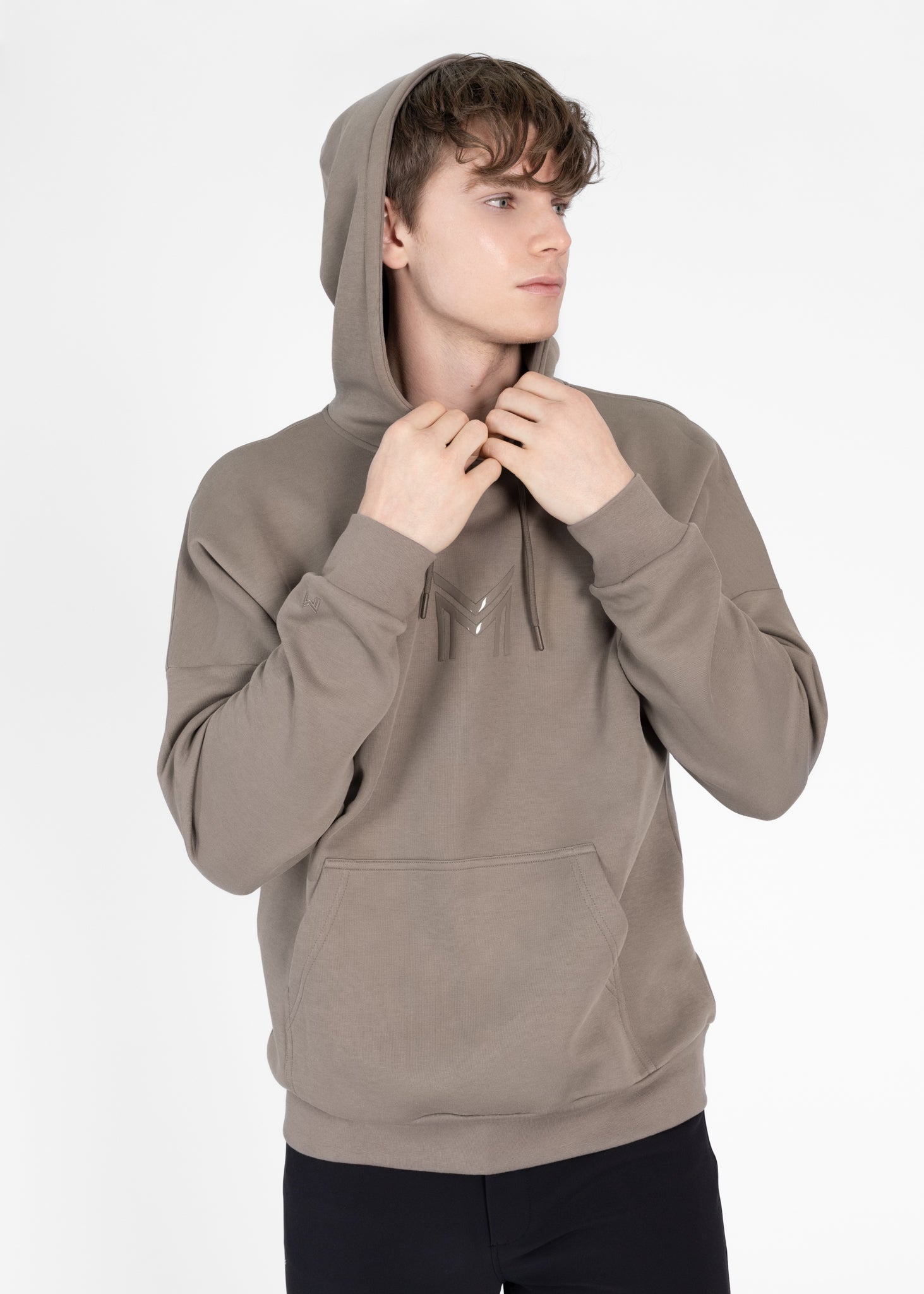 Men Icon Oversized Hoodie (Taupe) – Maximilian Equestrian