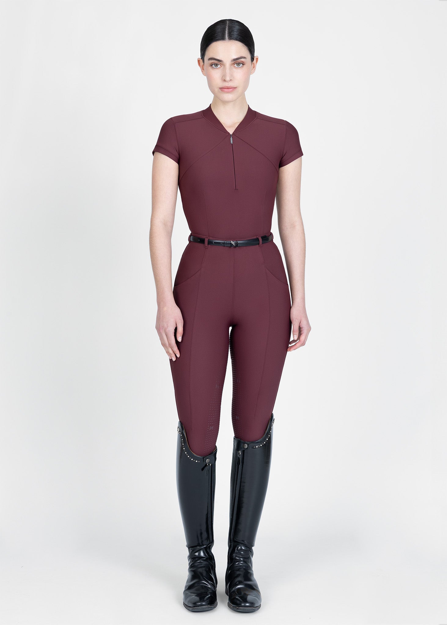Halo Riding Leggings + Belt (Rosewood)