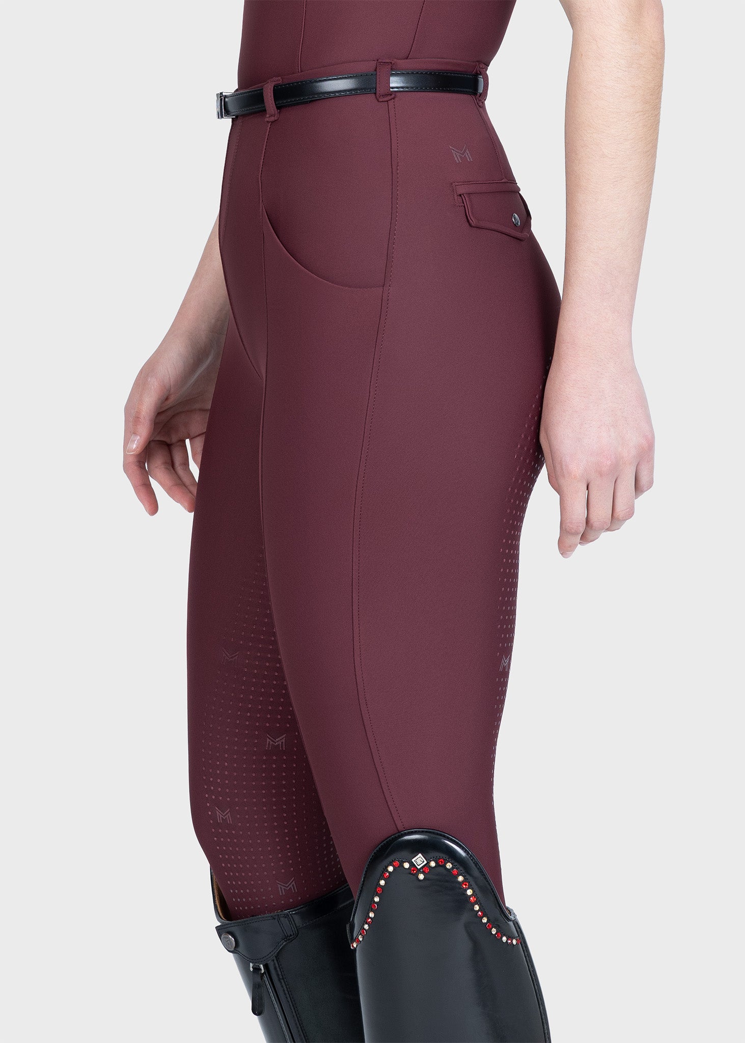 Velya Riding Leggings + Belt (Rosewood)