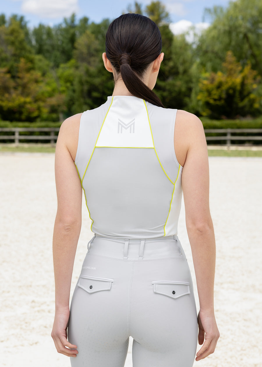 Contrast Sleeveless Base Layer (Glacier/Lime)