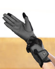 Ava Riding Gloves (Grey/Black)